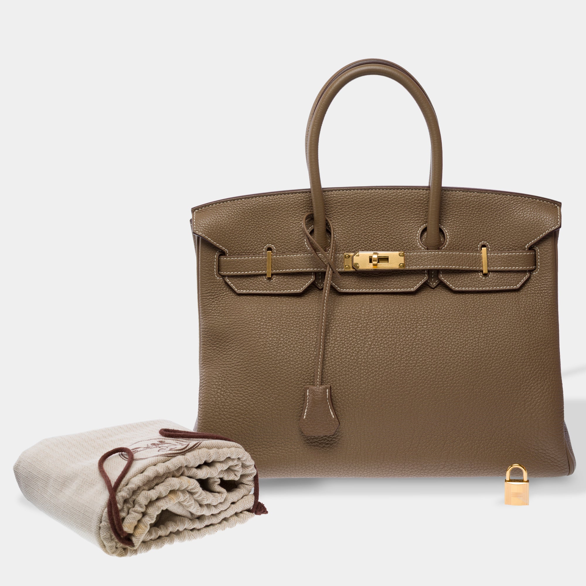 Sac HERMES Birkin 35 en Cuir Étoupe - 103793