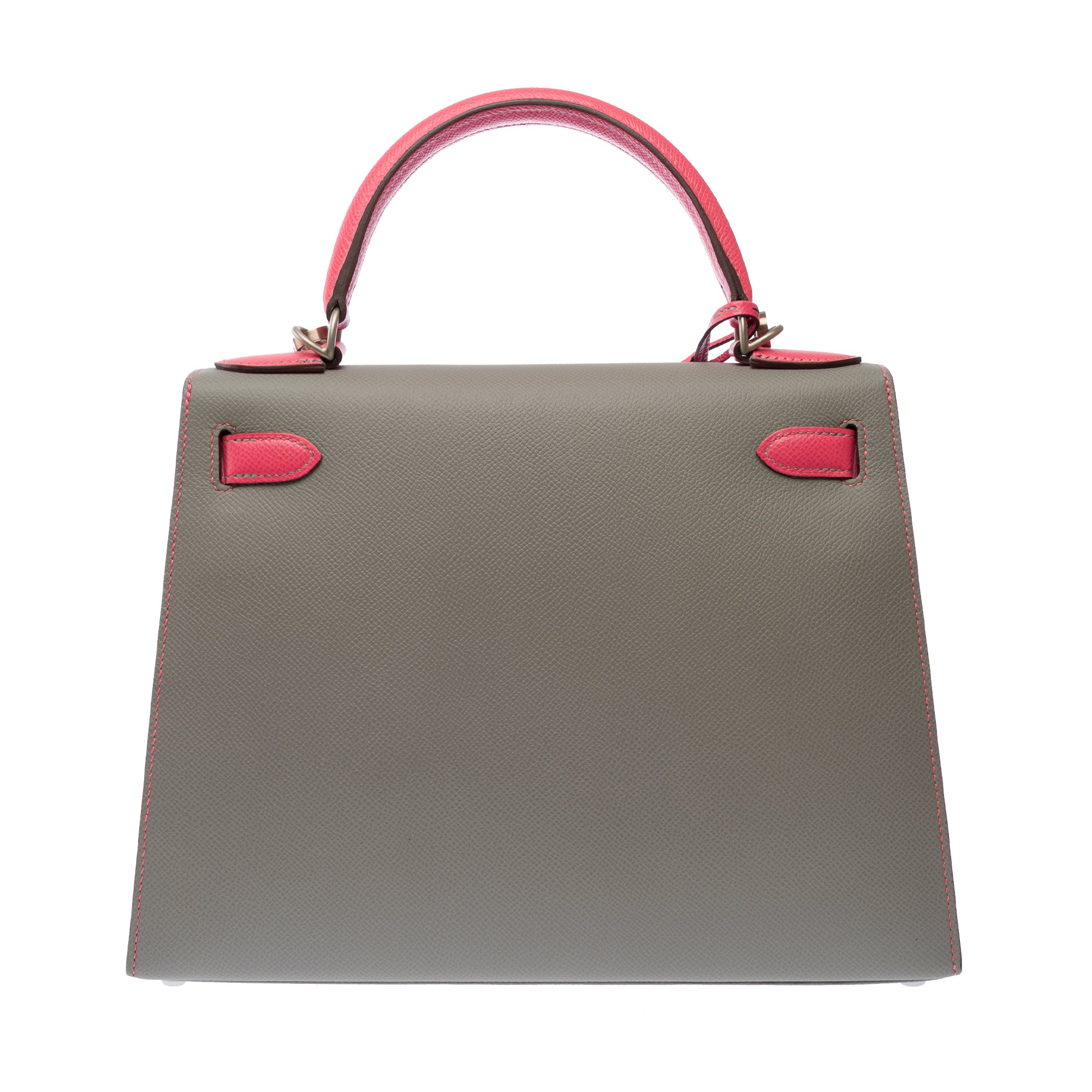 Sac HERMES Kelly 28 en Cuir Gris - 103792