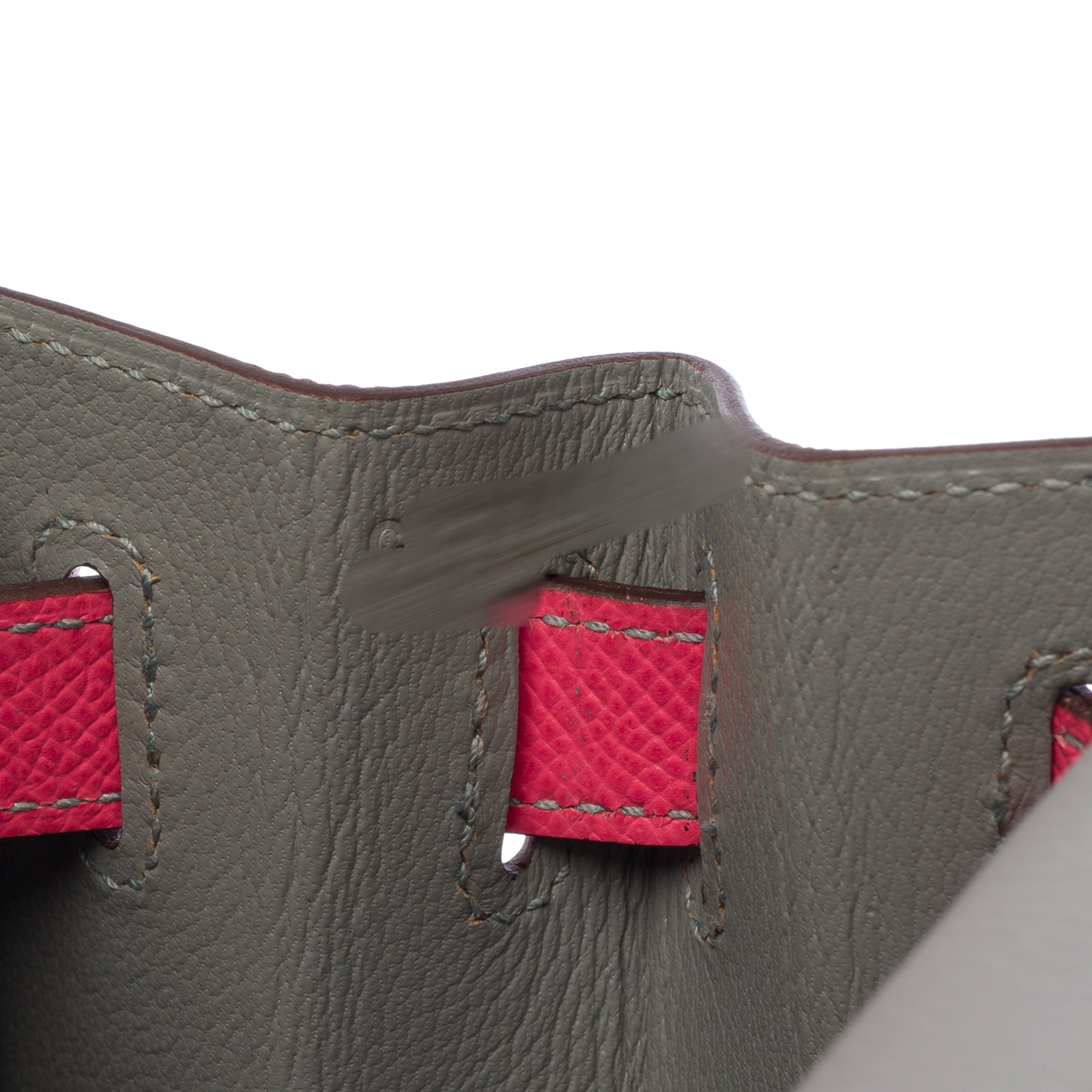 Sac HERMES Kelly 28 en Cuir Gris - 103792