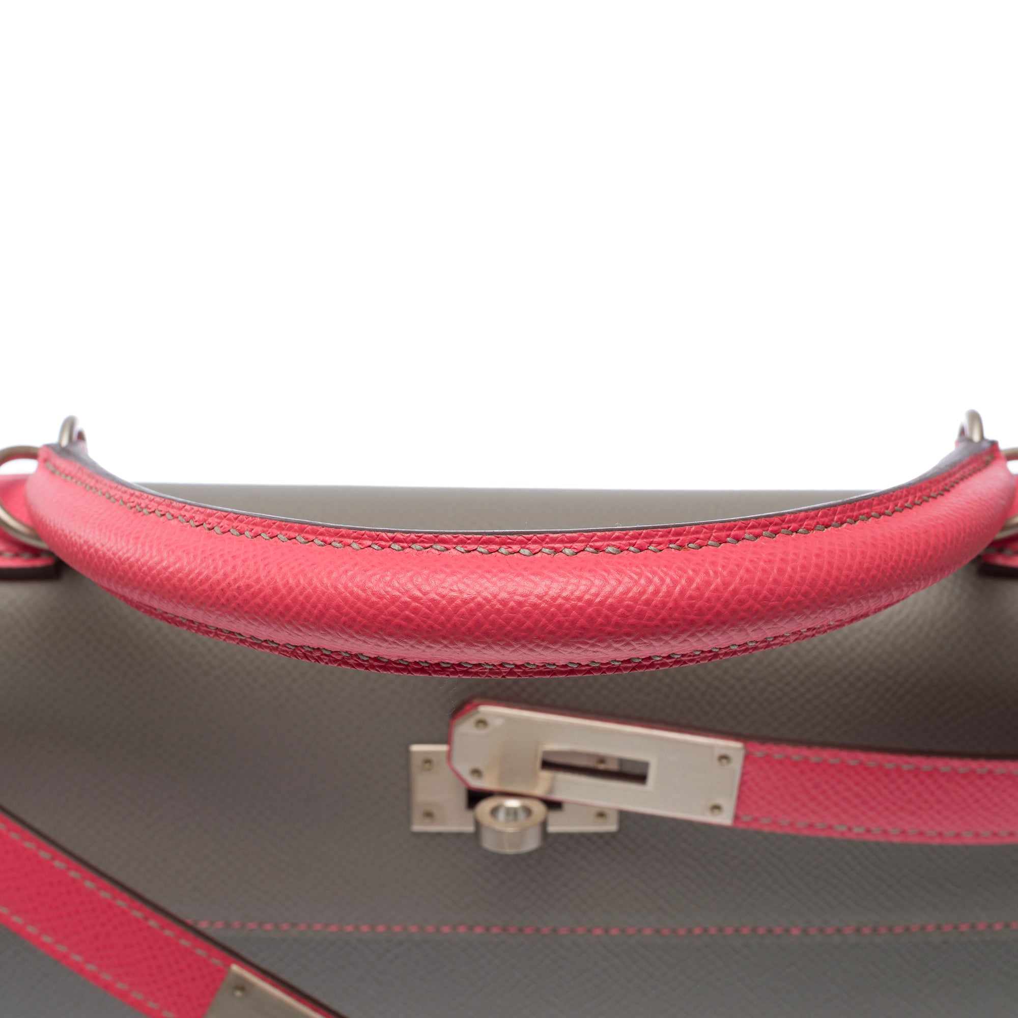 Sac HERMES Kelly 28 en Cuir Gris - 103792