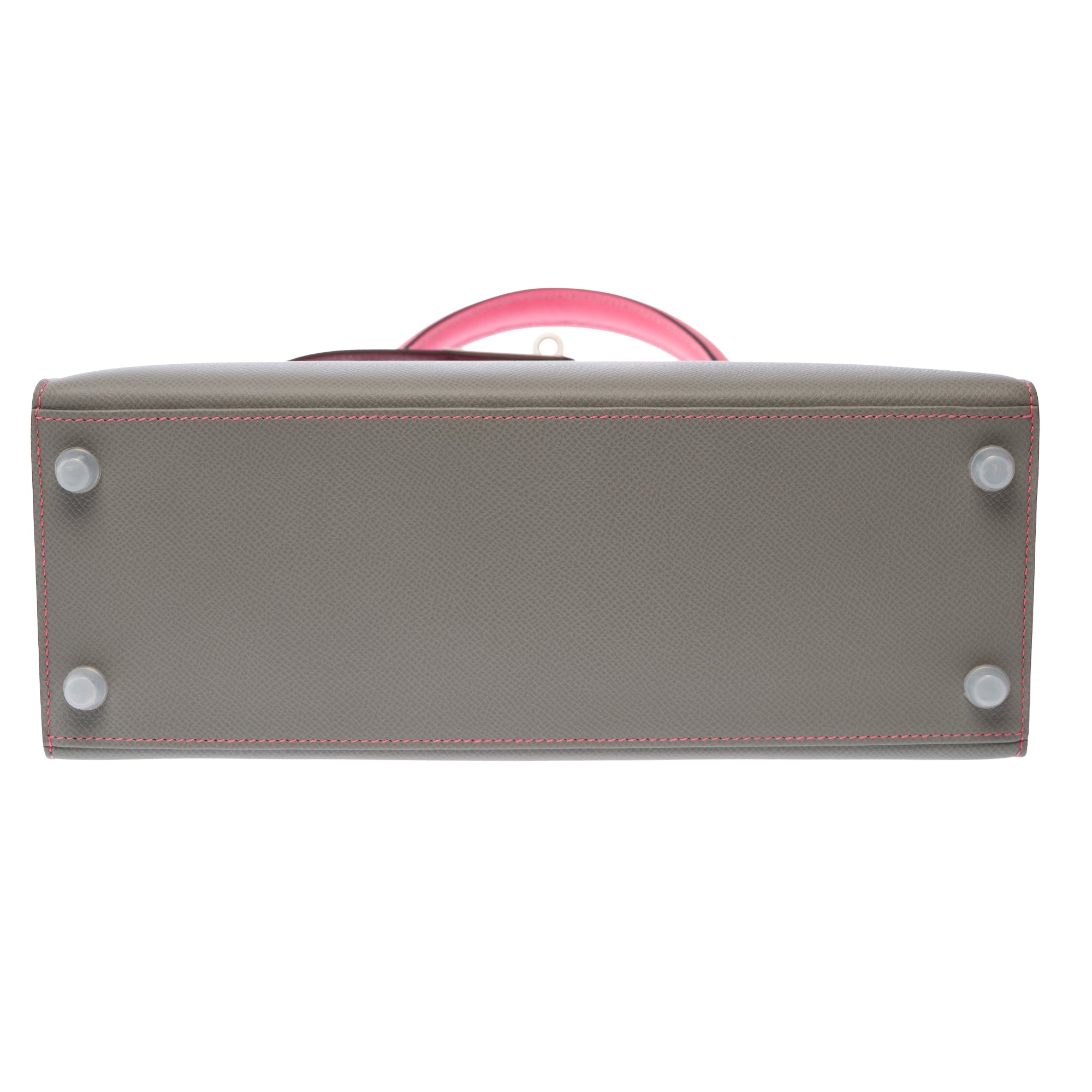 Sac HERMES Kelly 28 en Cuir Gris - 103792