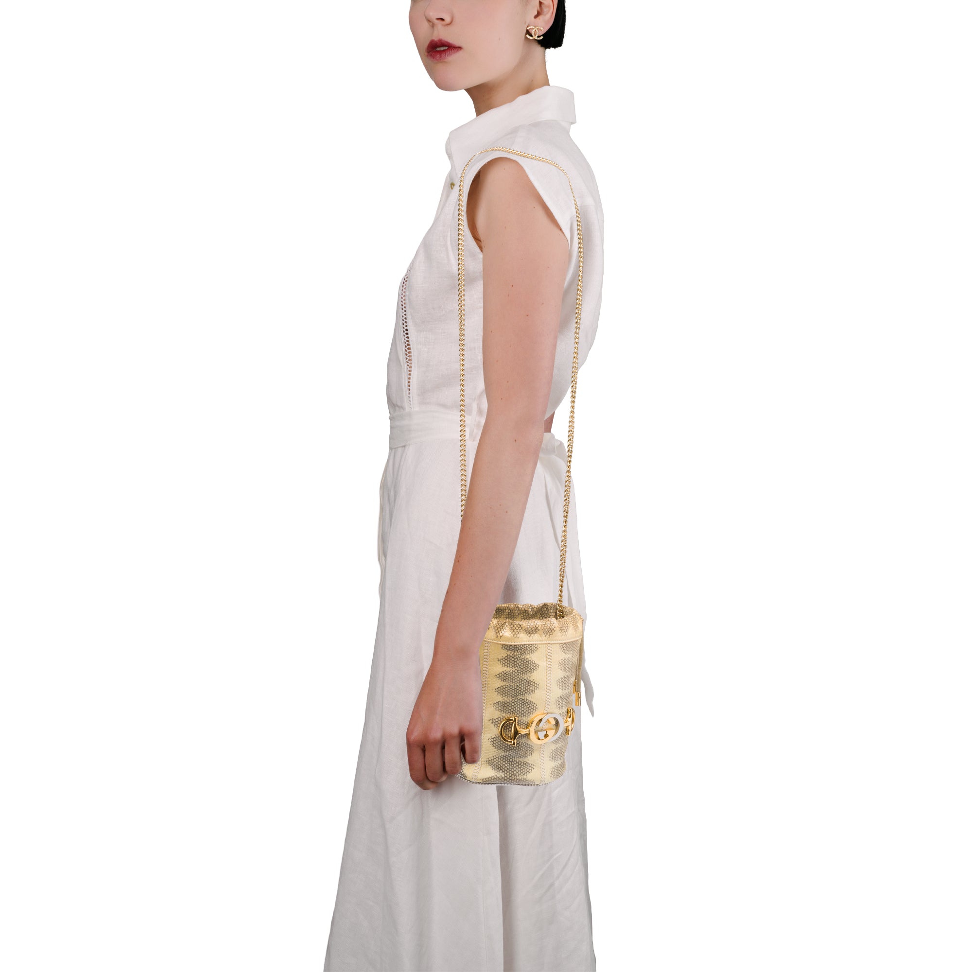 Sac GUCCI Zumi en Cuir Beige - 103795