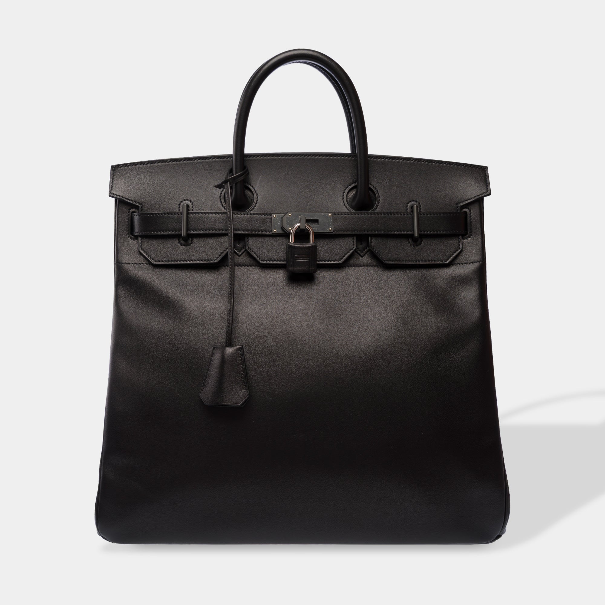 Sac HERMES Haut a Courroies en Cuir Noir - 103791