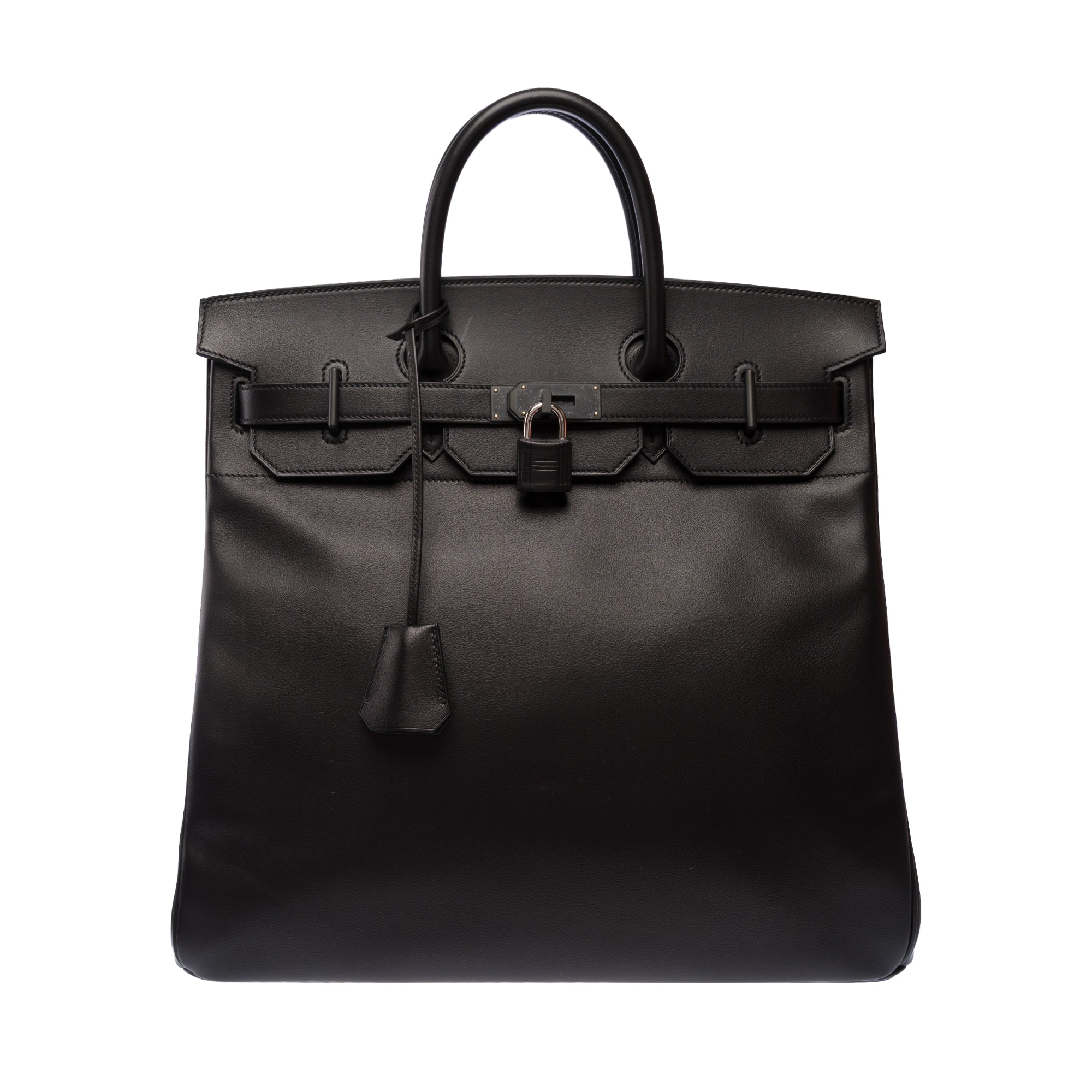 Sac HERMES Haut a Courroies en Cuir Noir - 103791