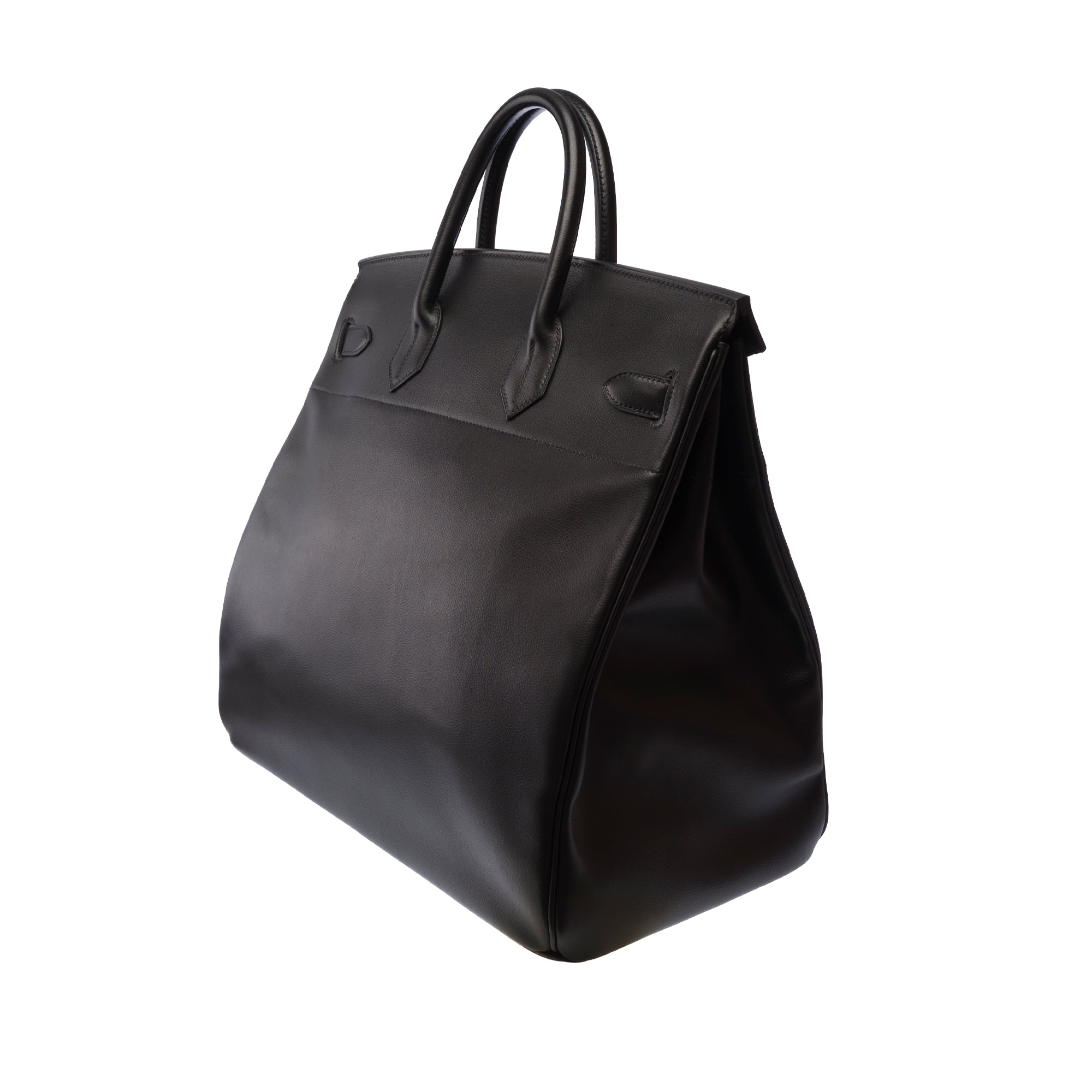 Sac HERMES Haut a Courroies en Cuir Noir - 103791