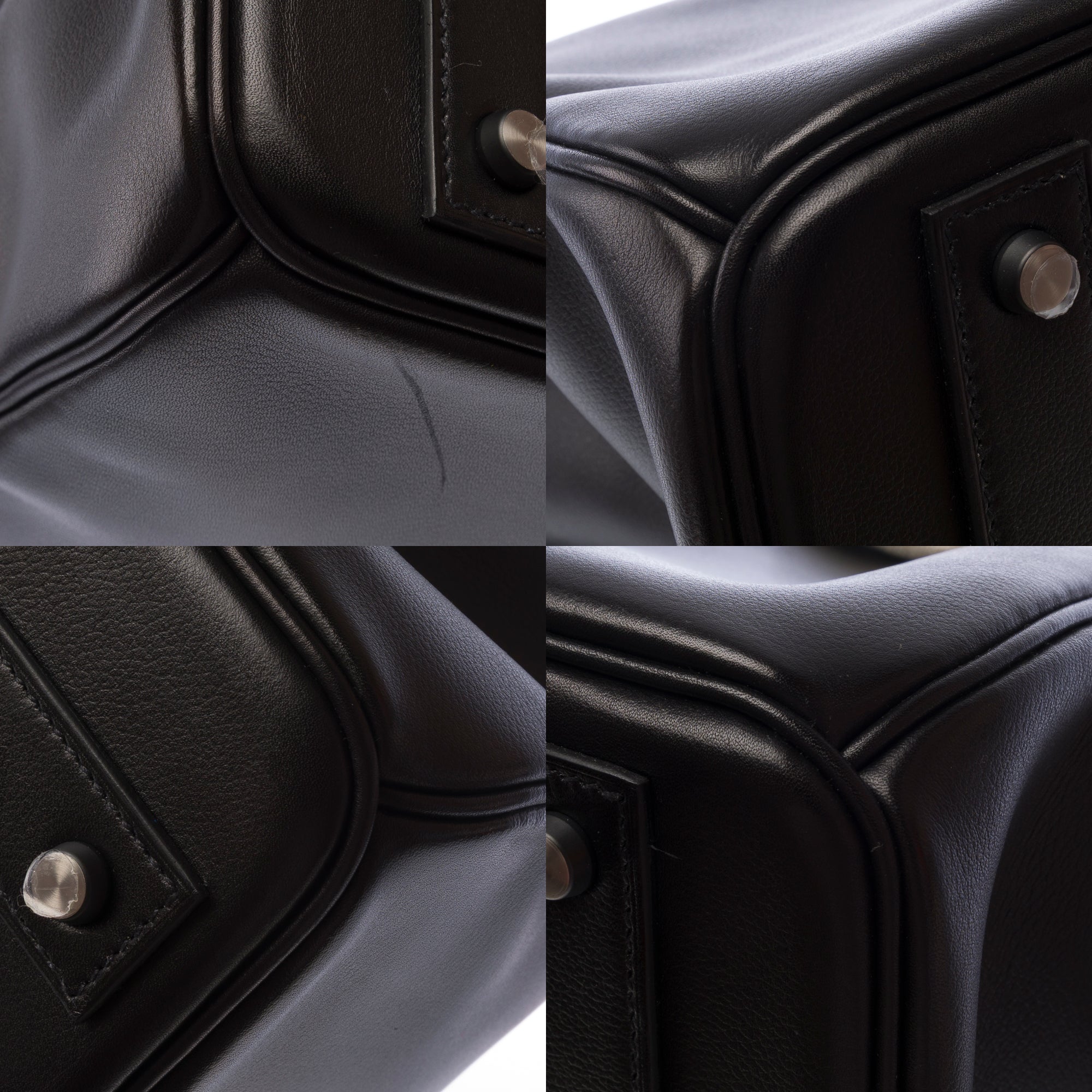 Sac HERMES Haut a Courroies en Cuir Noir - 103791