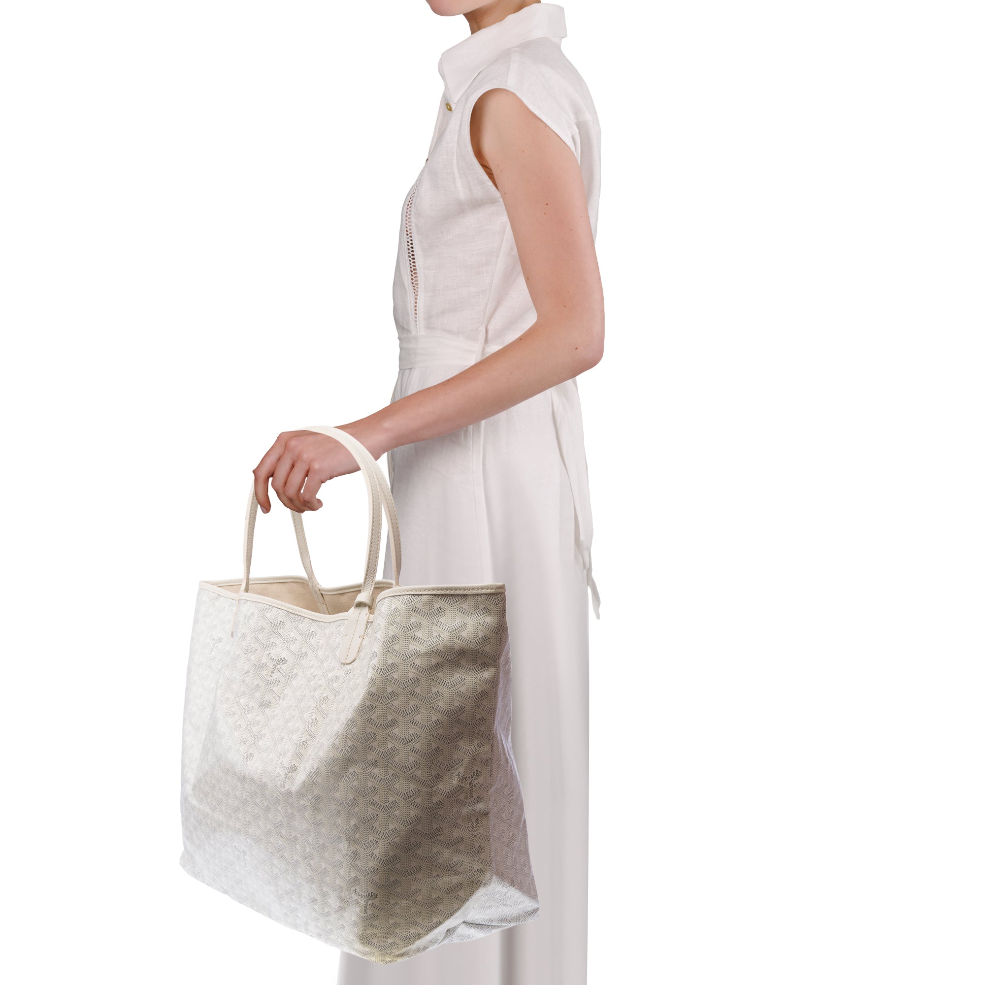 Sac GOYARD Saint-Louis en Toile Blanc - 103796
