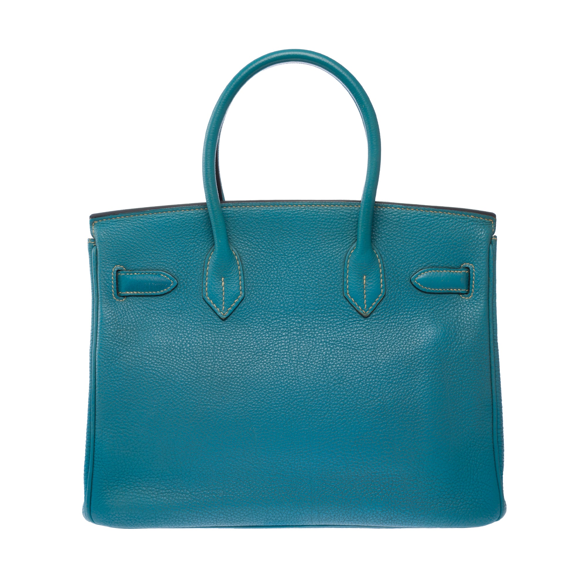Sac HERMES Birkin 30 en Cuir Bleu - 103813