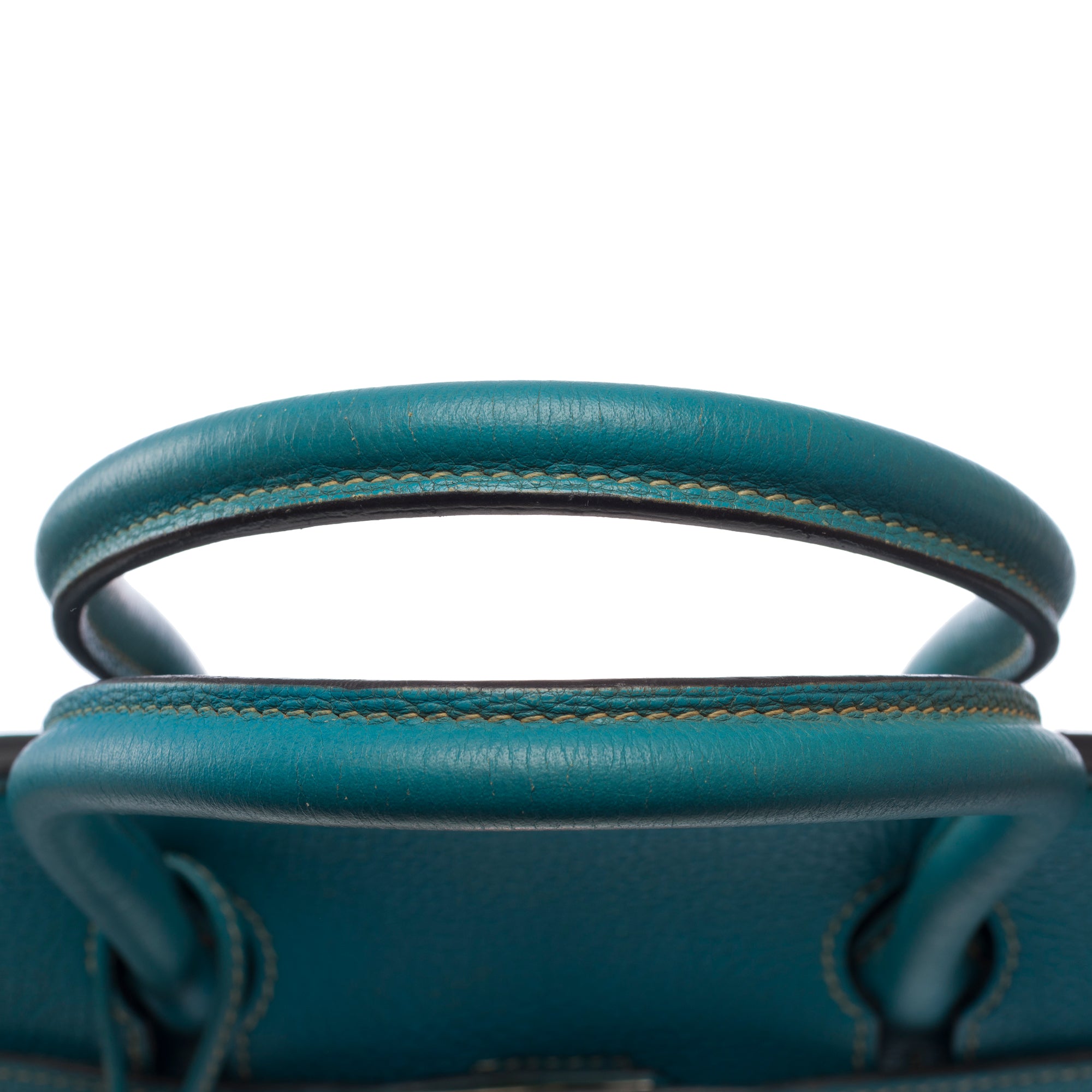 Sac HERMES Birkin 30 en Cuir Bleu - 103813