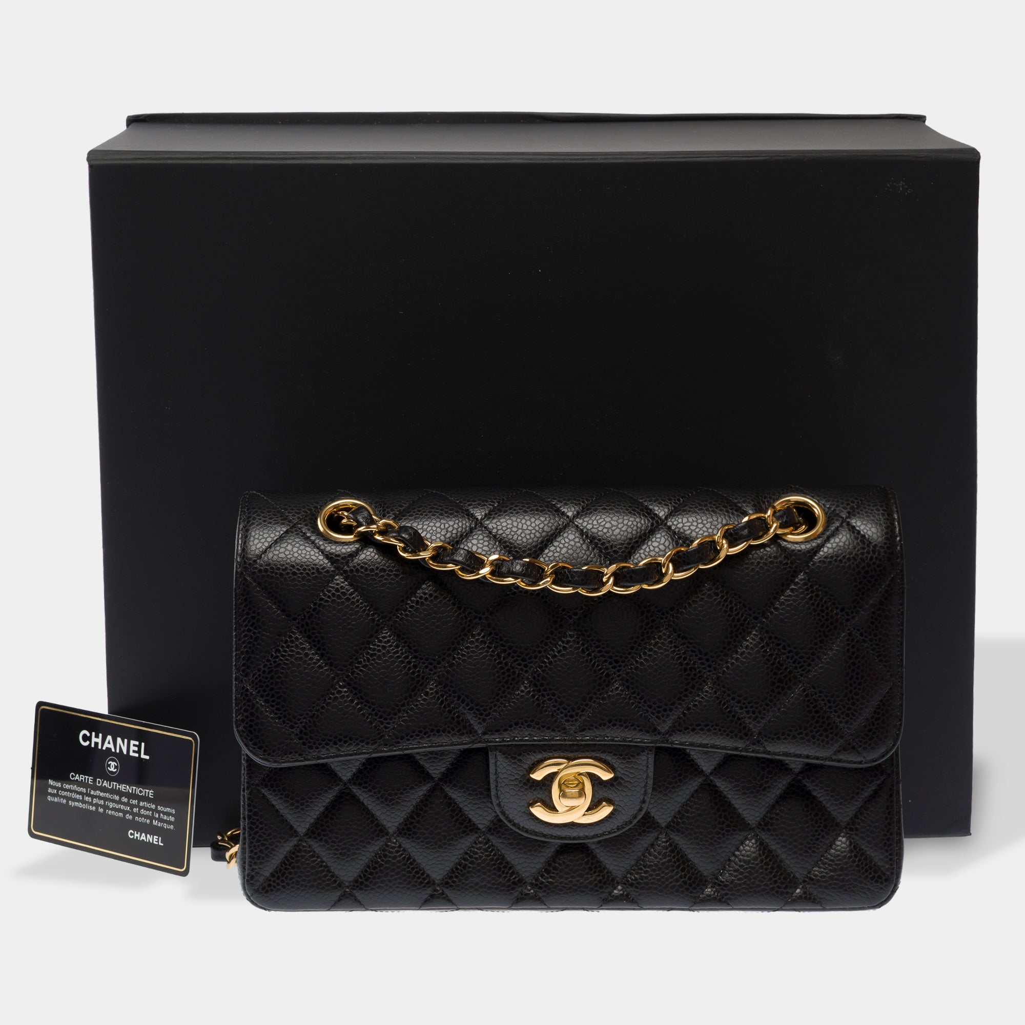 Sac CHANEL Timeless/Classique en Cuir Noir - 103814