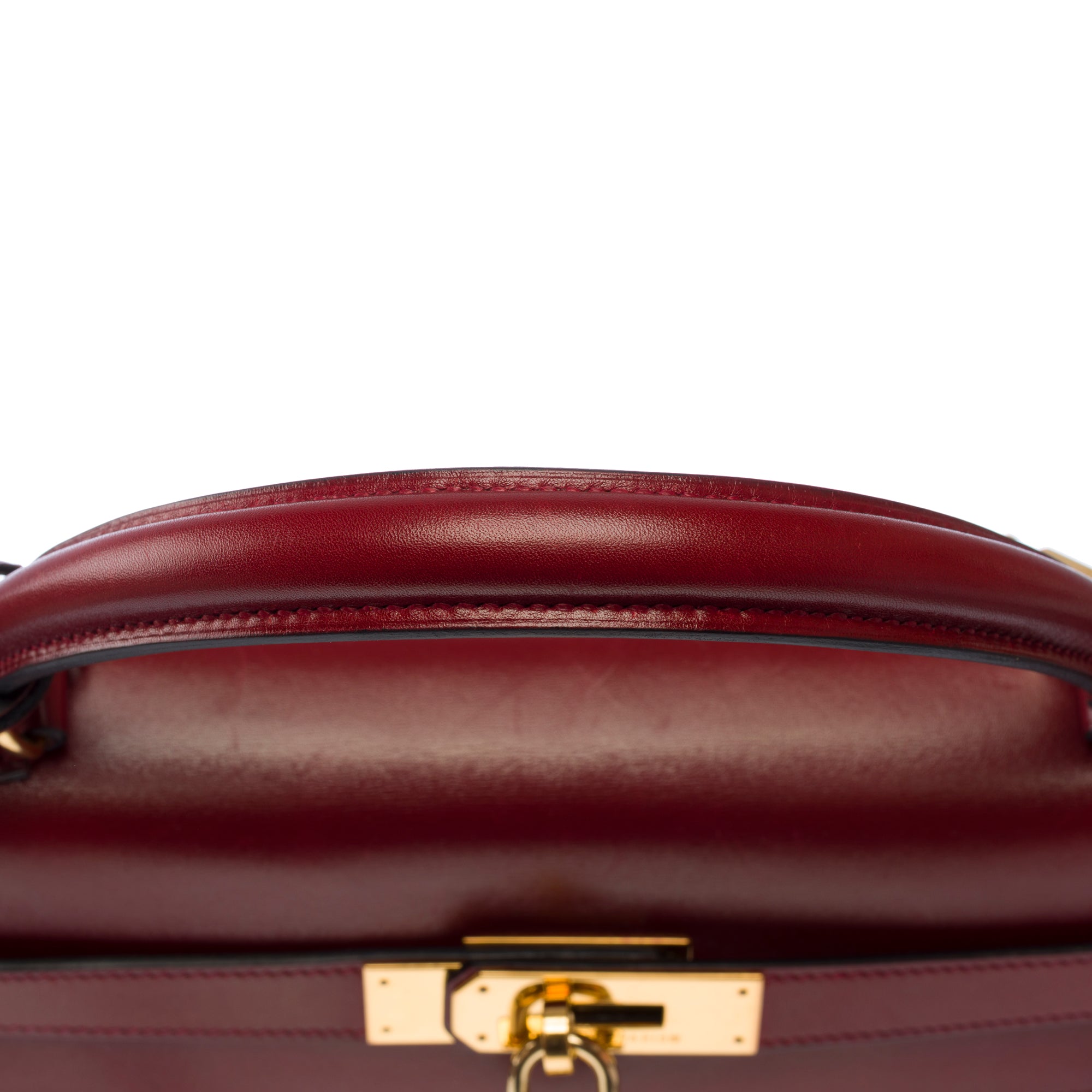 Sac HERMES Kelly 32 en Cuir Bordeaux - 103788