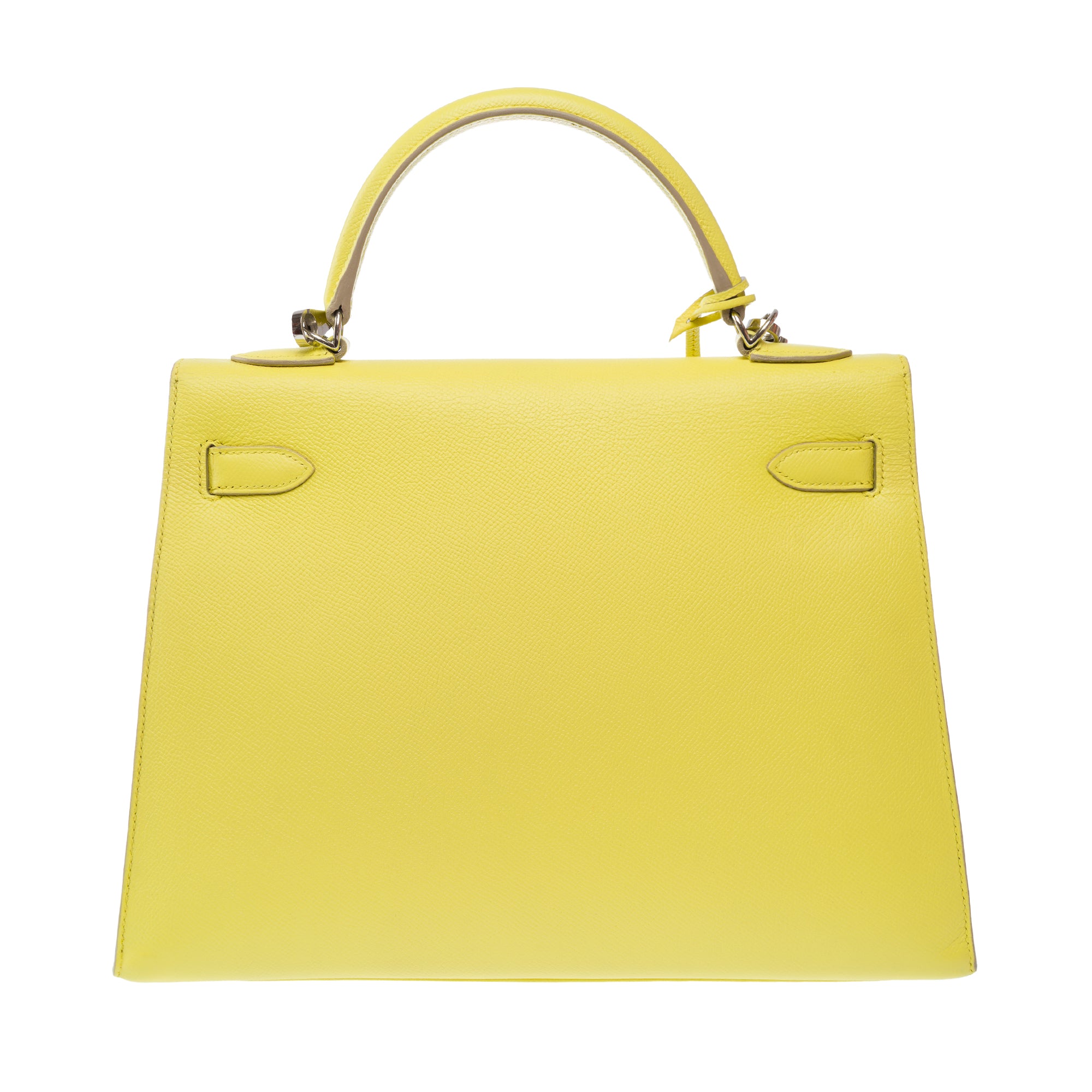 Sac HERMES Kelly 32 en Cuir Jaune - 103818