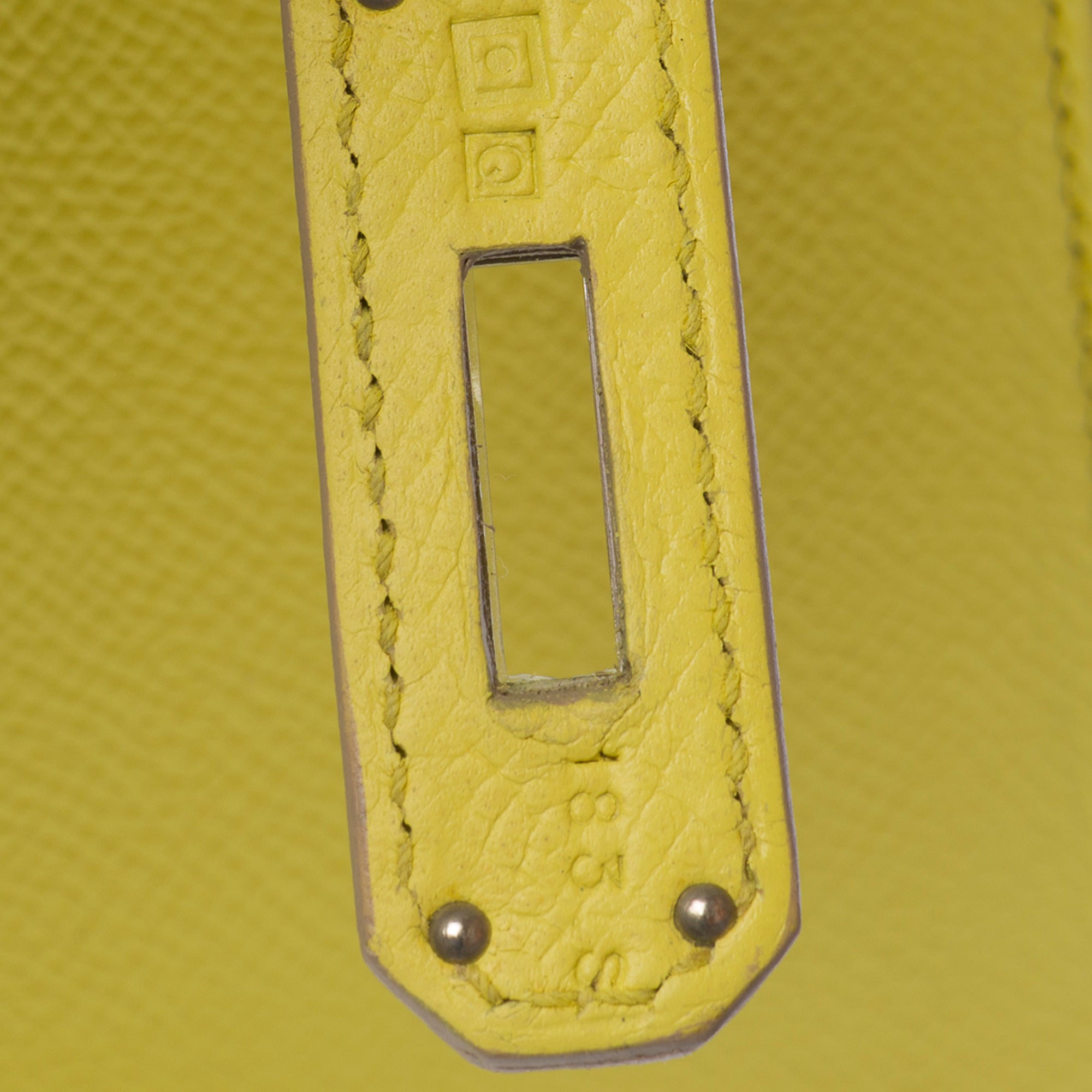 Sac HERMES Kelly 32 en Cuir Jaune - 103818