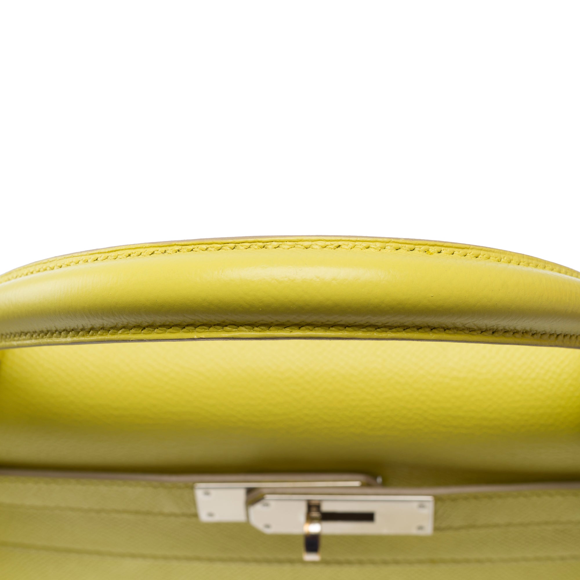 Sac HERMES Kelly 32 en Cuir Jaune - 103818