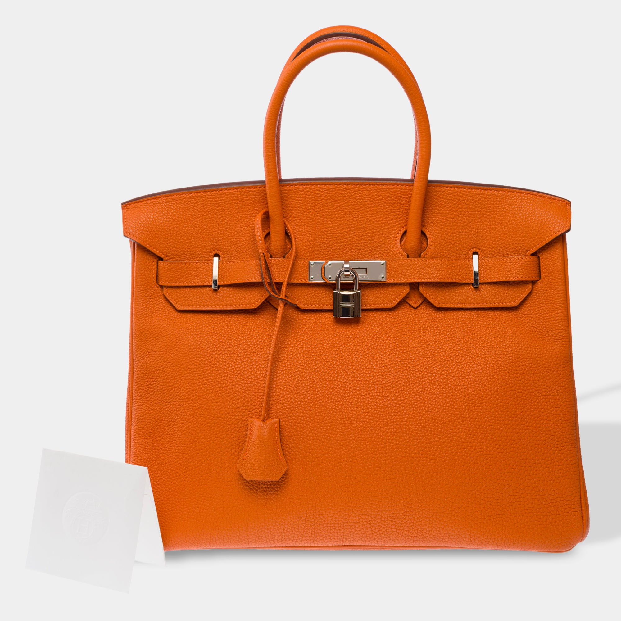 Sac HERMES Birkin 35 en Cuir Orange - 103812