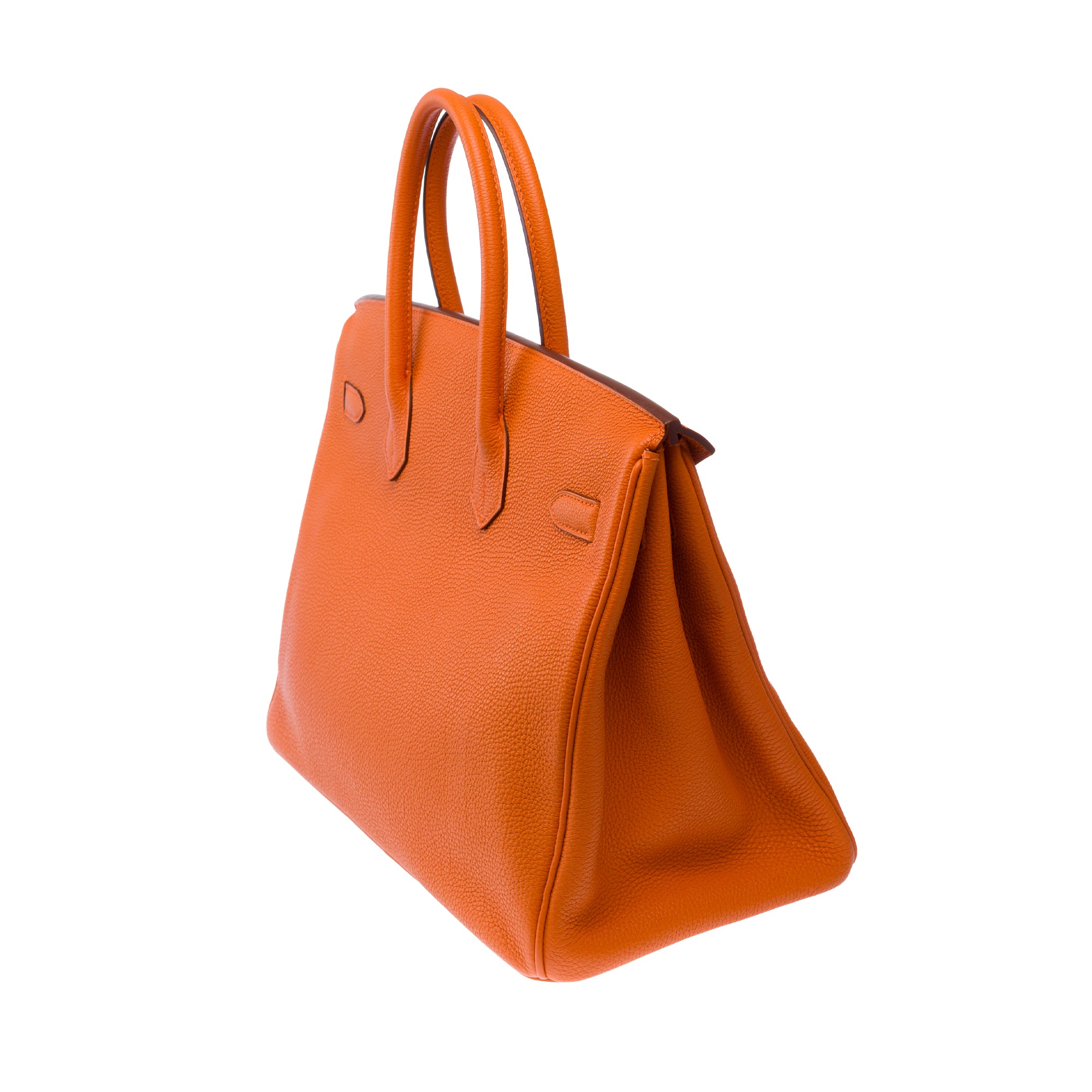 Sac HERMES Birkin 35 en Cuir Orange - 103812