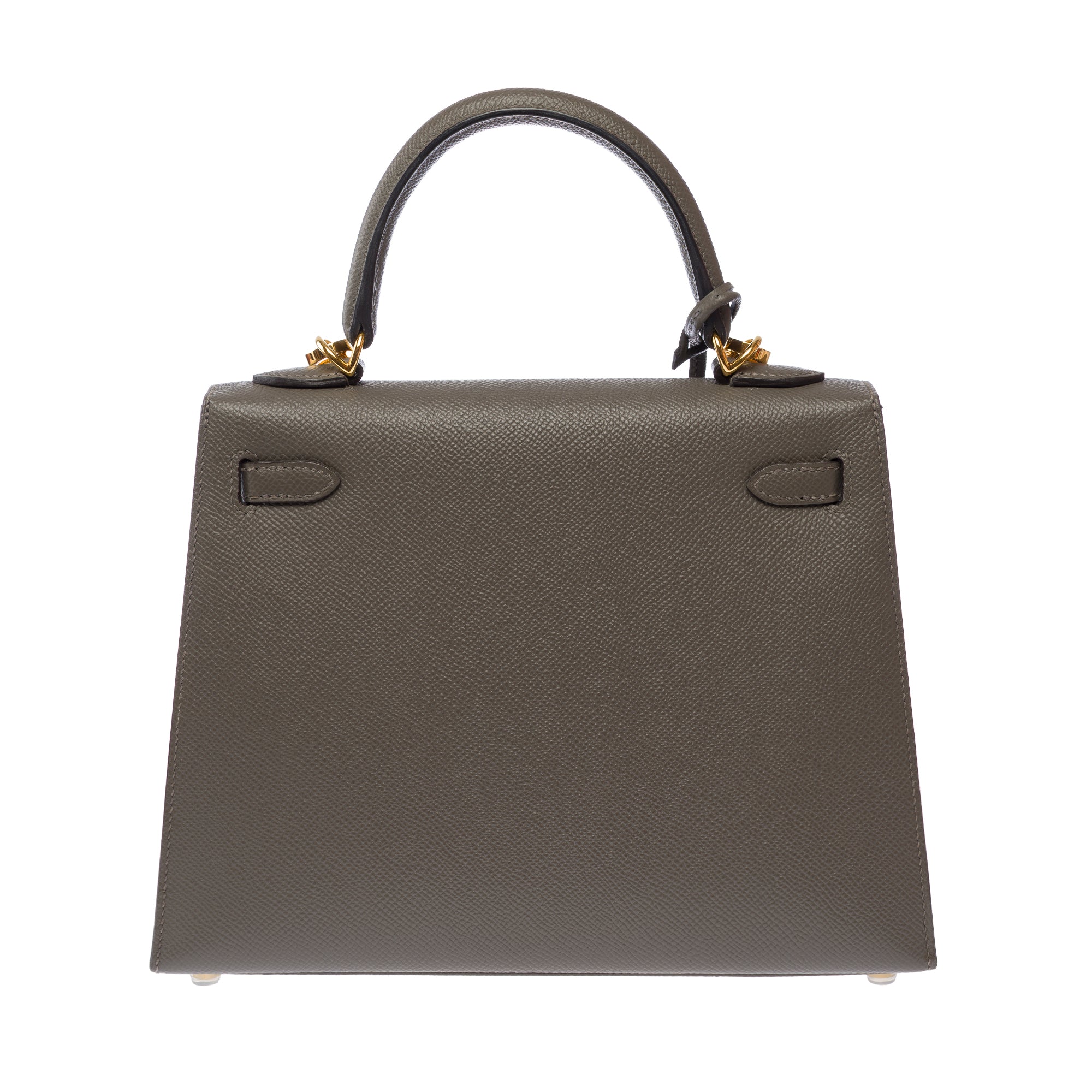 Sac HERMES Kelly 25 en Cuir Gris - 103810