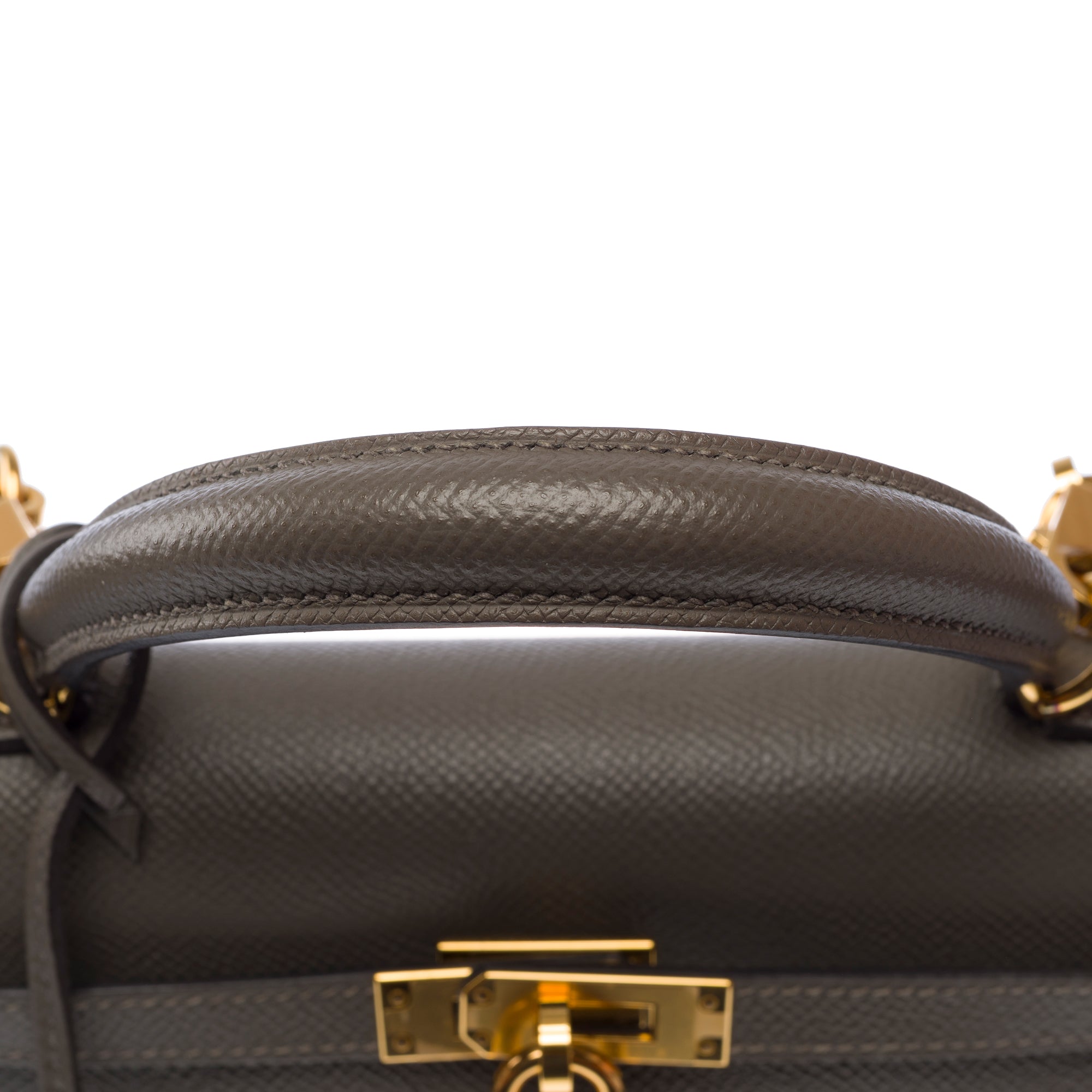 Sac HERMES Kelly 25 en Cuir Gris - 103810