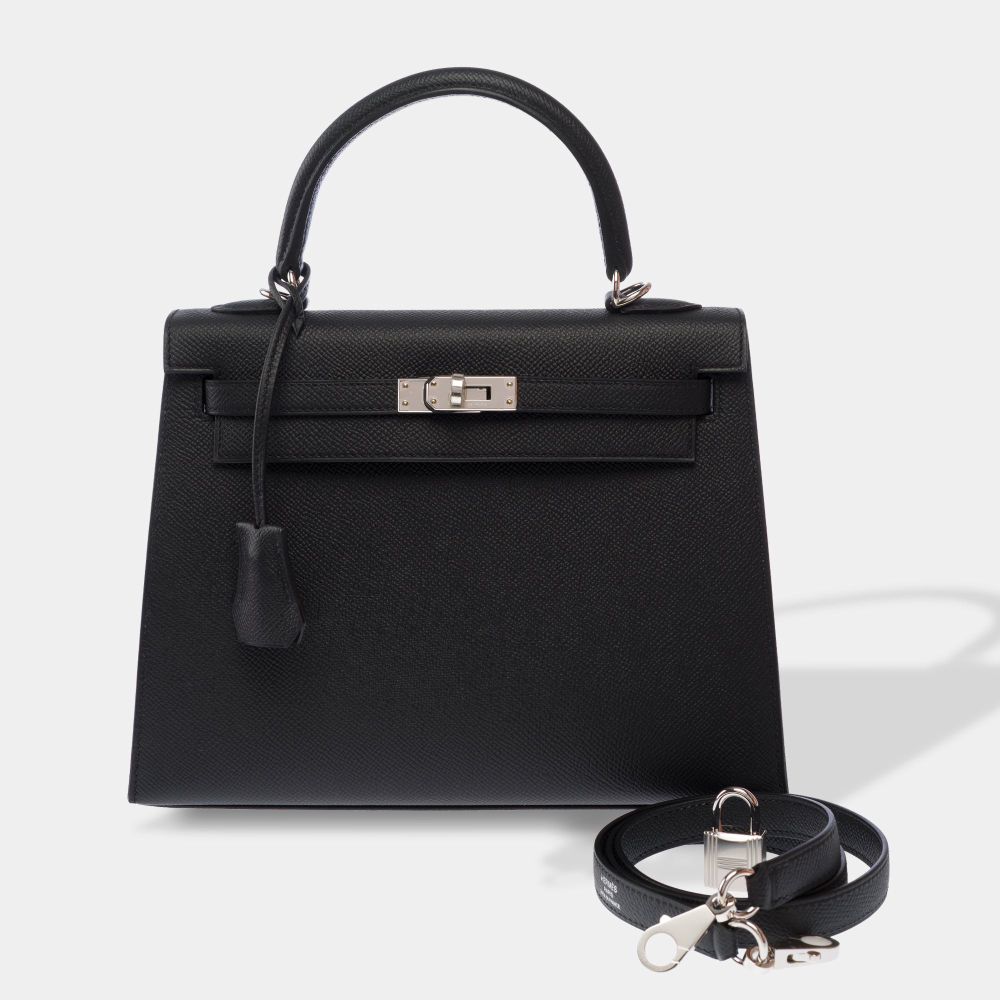 Sac HERMES Kelly 25 en Cuir Noir - 103817