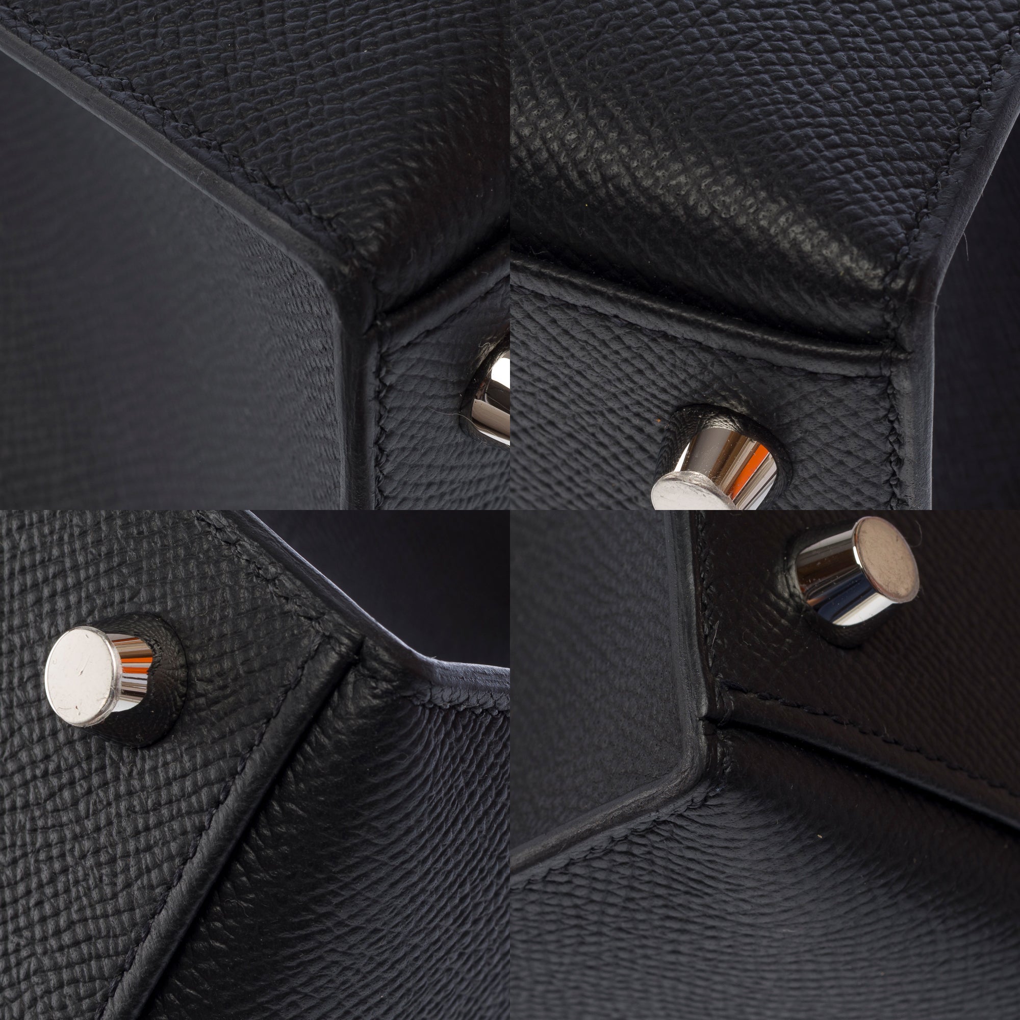 Sac HERMES Kelly 25 en Cuir Noir - 103817