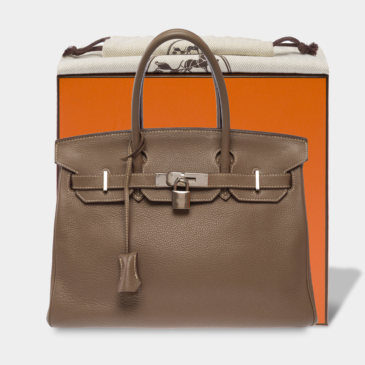 Sac HERMES Birkin 30 en Cuir Étoupe - 103717