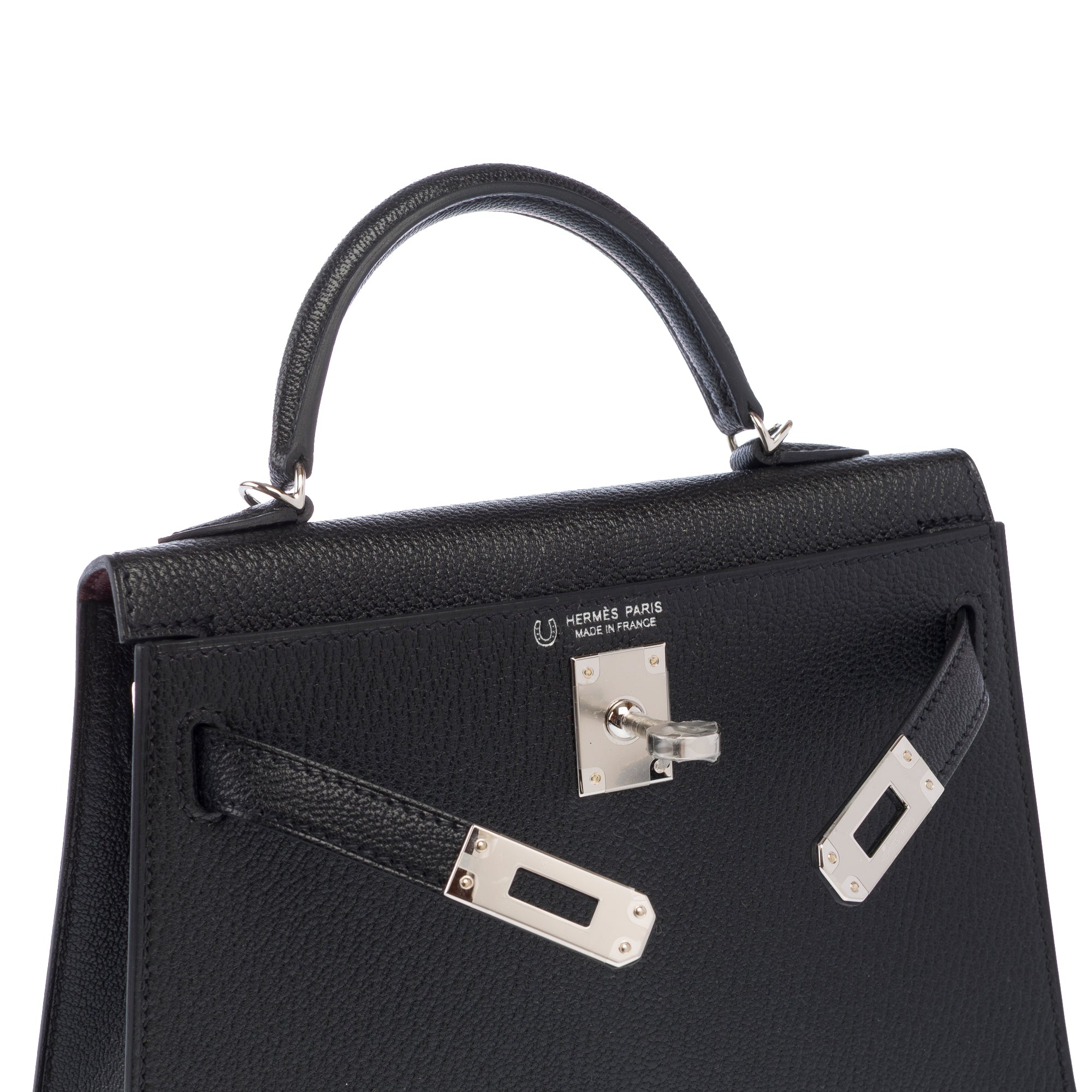 Sac HERMES Kelly Mini en Cuir Noir - 103815