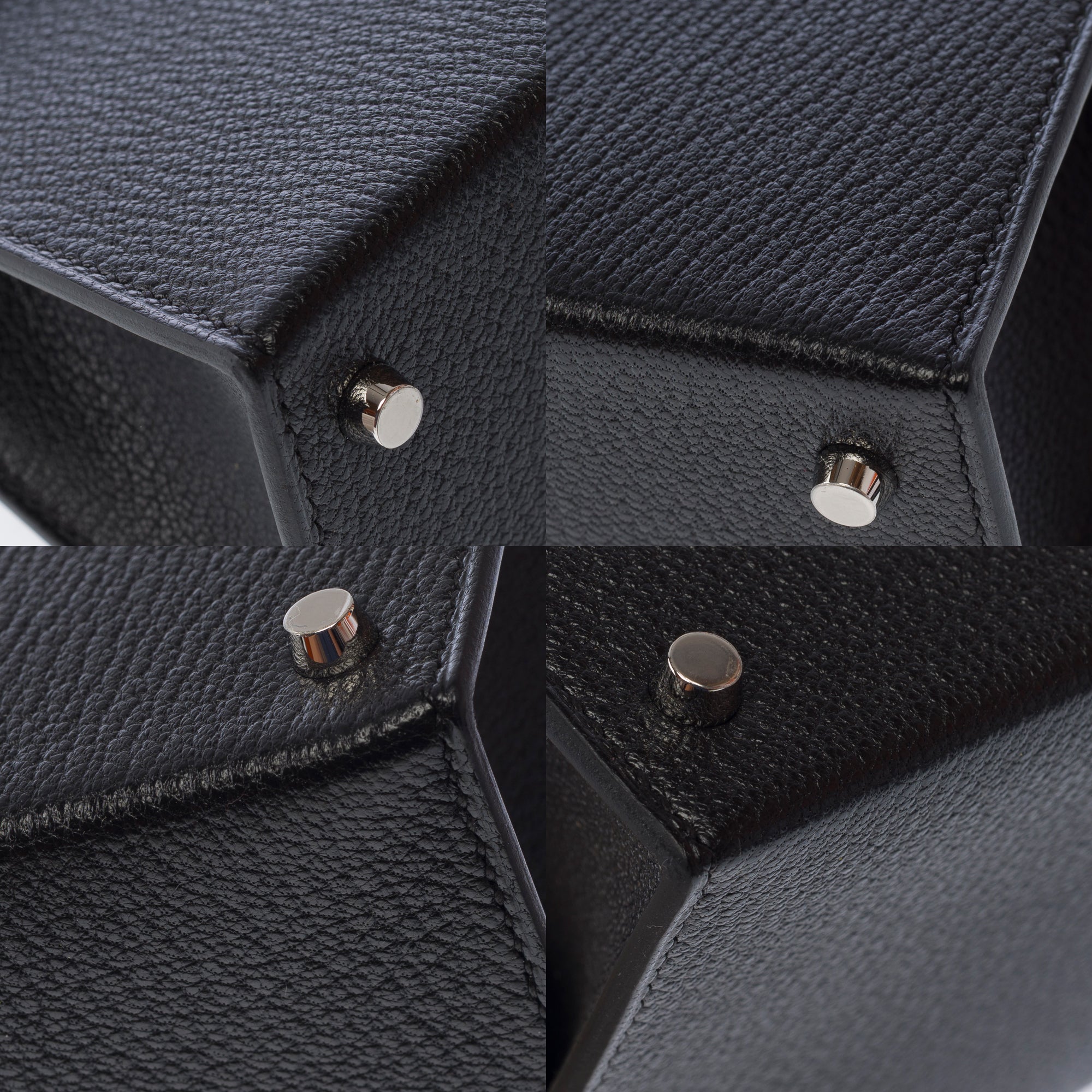 Sac HERMES Kelly Mini en Cuir Noir - 103815