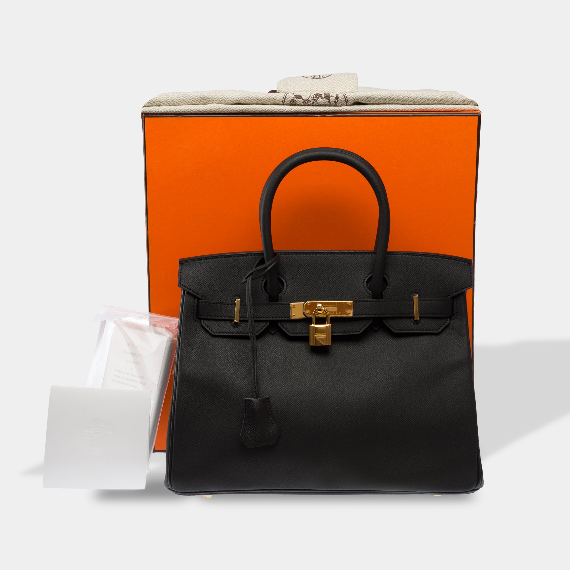 Sac HERMES Birkin 30 en Cuir Noir - 103825