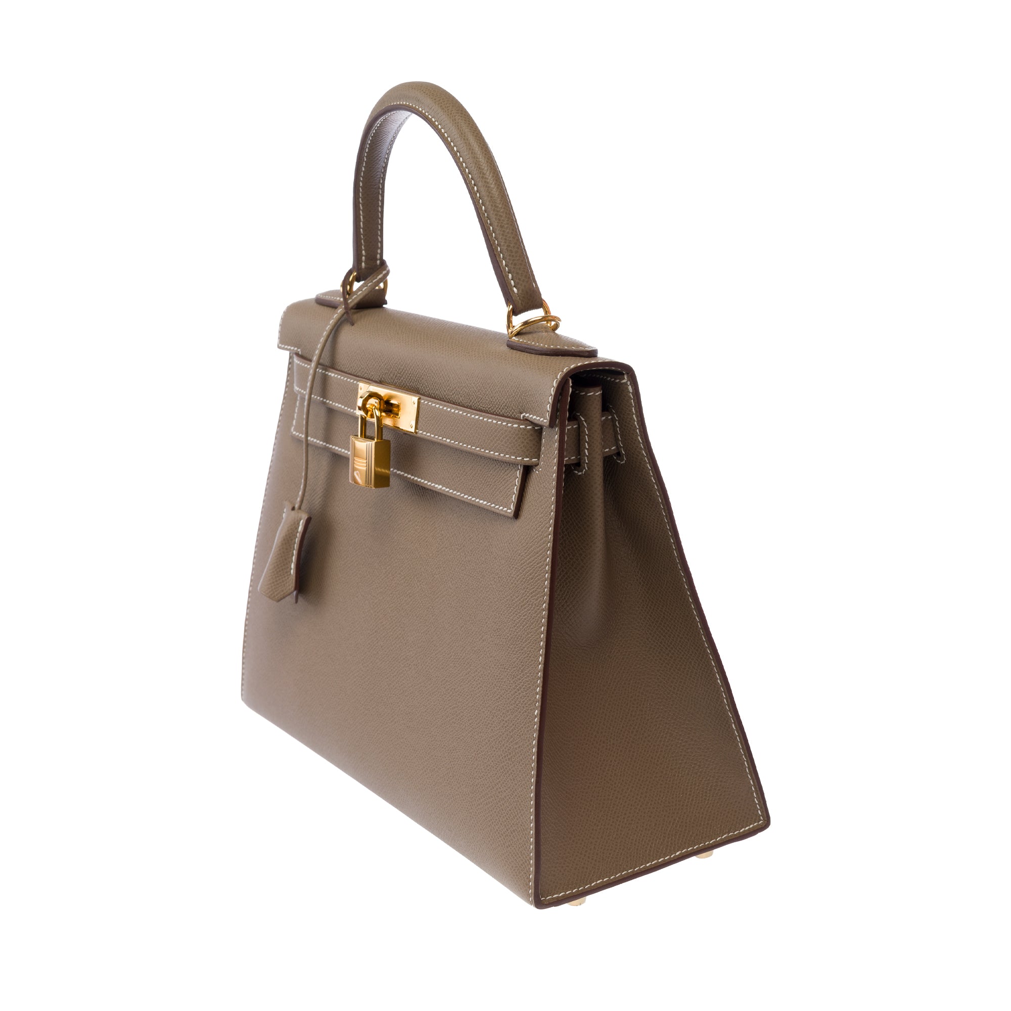 Sac HERMES Kelly 28 en Cuir Étoupe - 103811