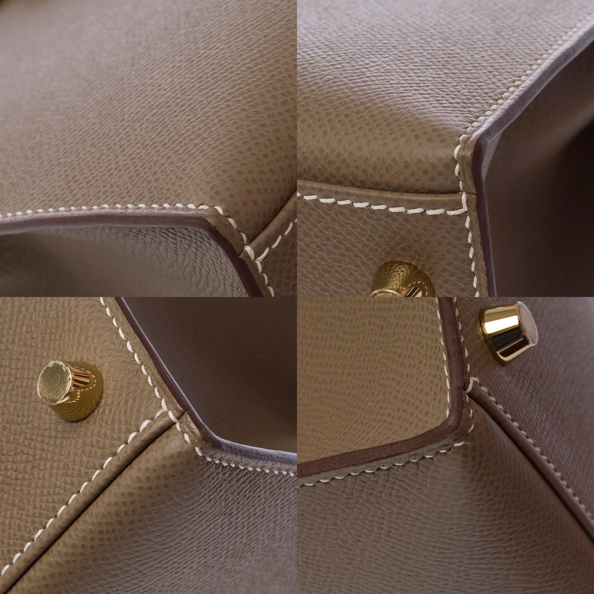 Sac HERMES Kelly 28 en Cuir Étoupe - 103811