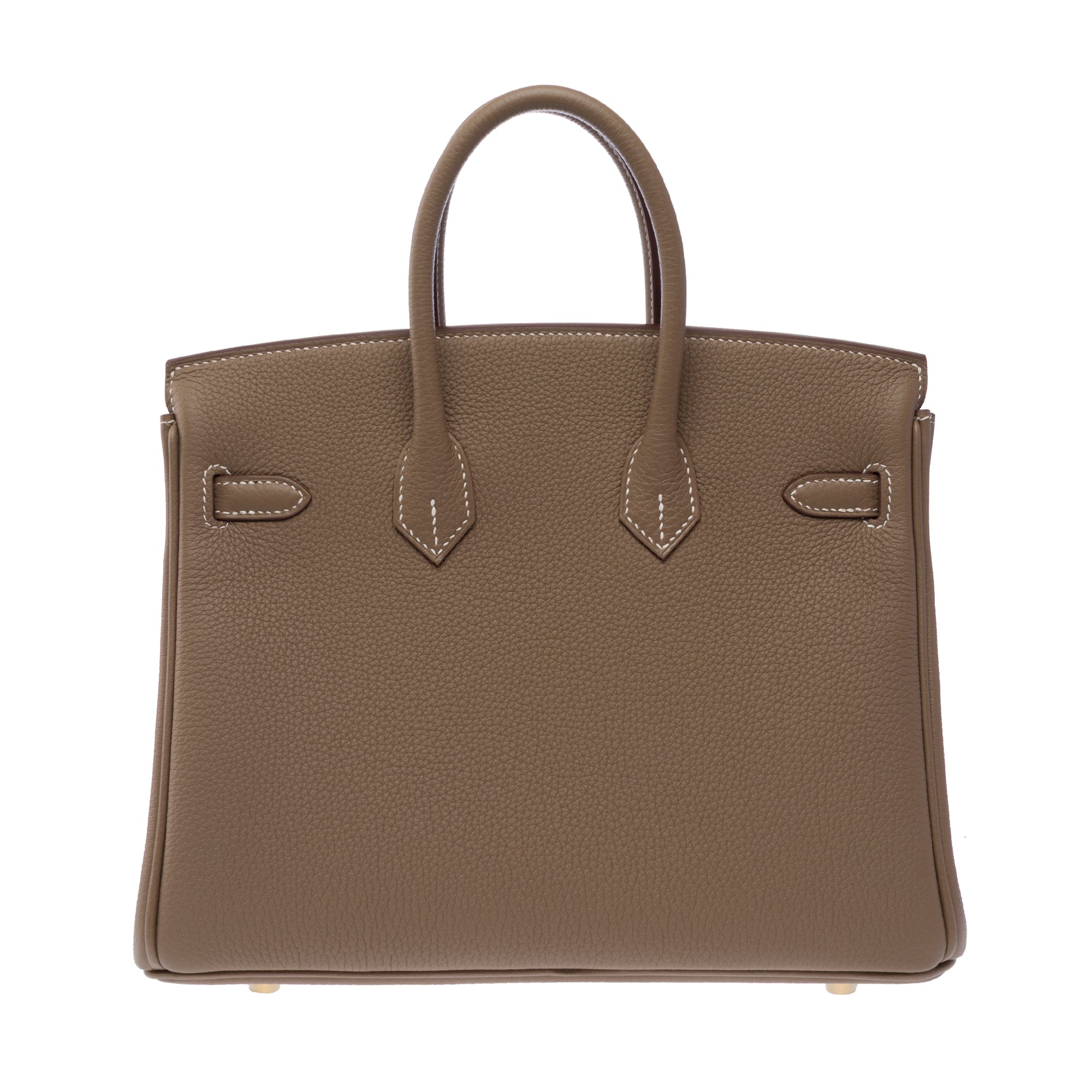 Sac HERMES Birkin 25 en Cuir Étoupe - 103838