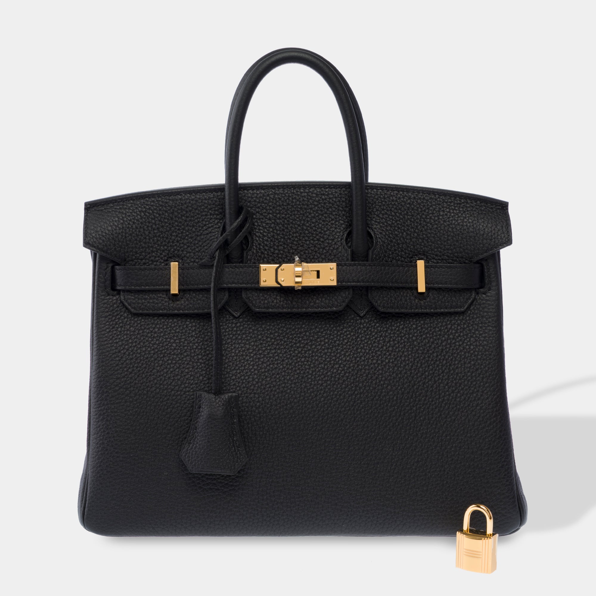 Sac HERMES Birkin 25 en Cuir Noir - 103870