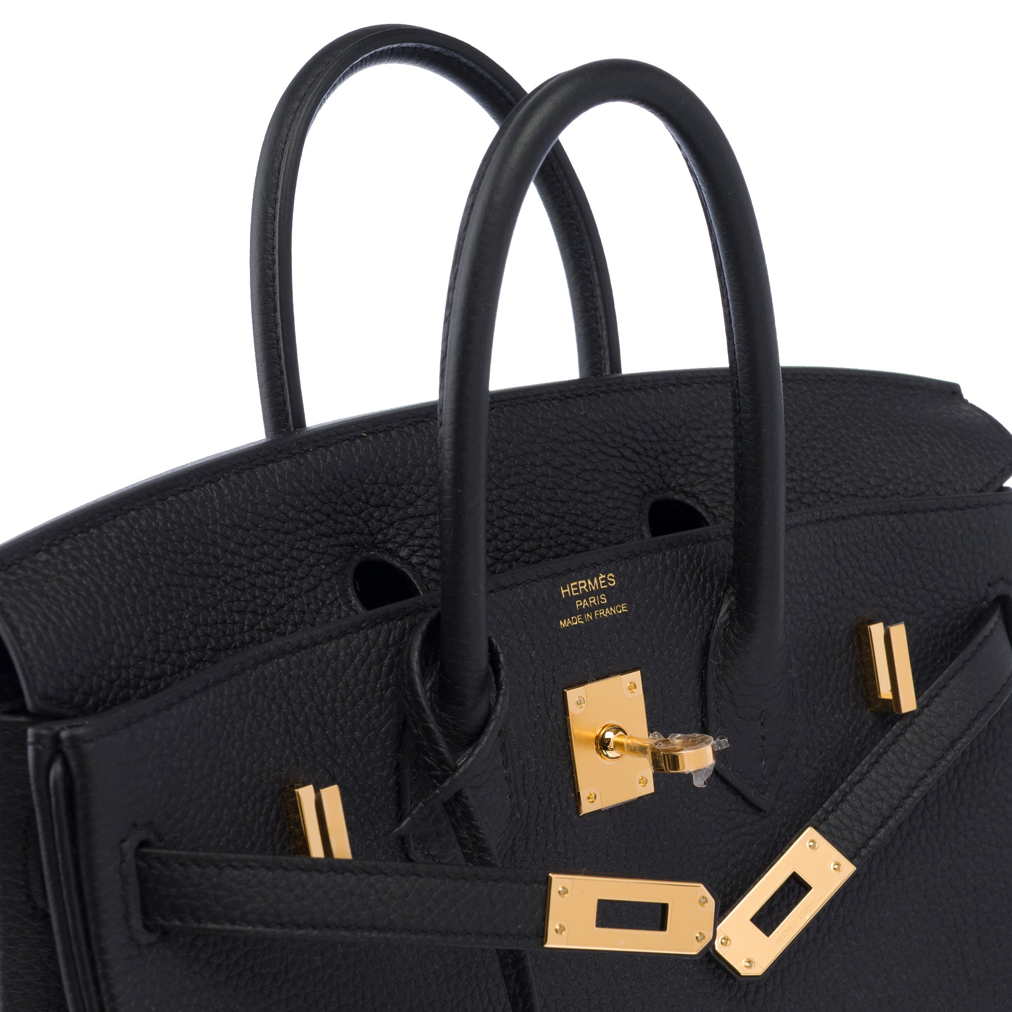 Sac HERMES Birkin 25 en Cuir Noir - 103870