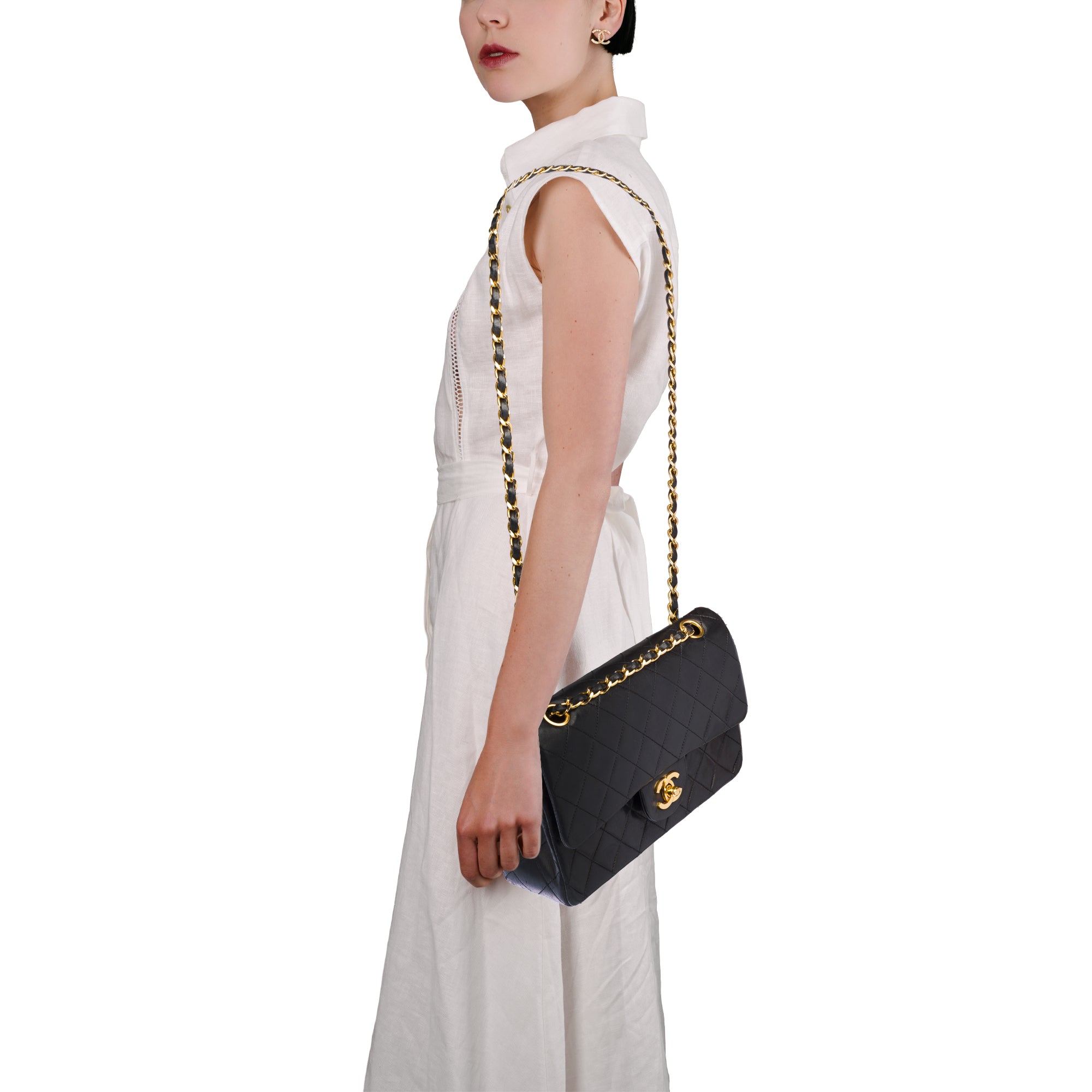 Sac CHANEL Timeless/Classique en Cuir Noir - 103864