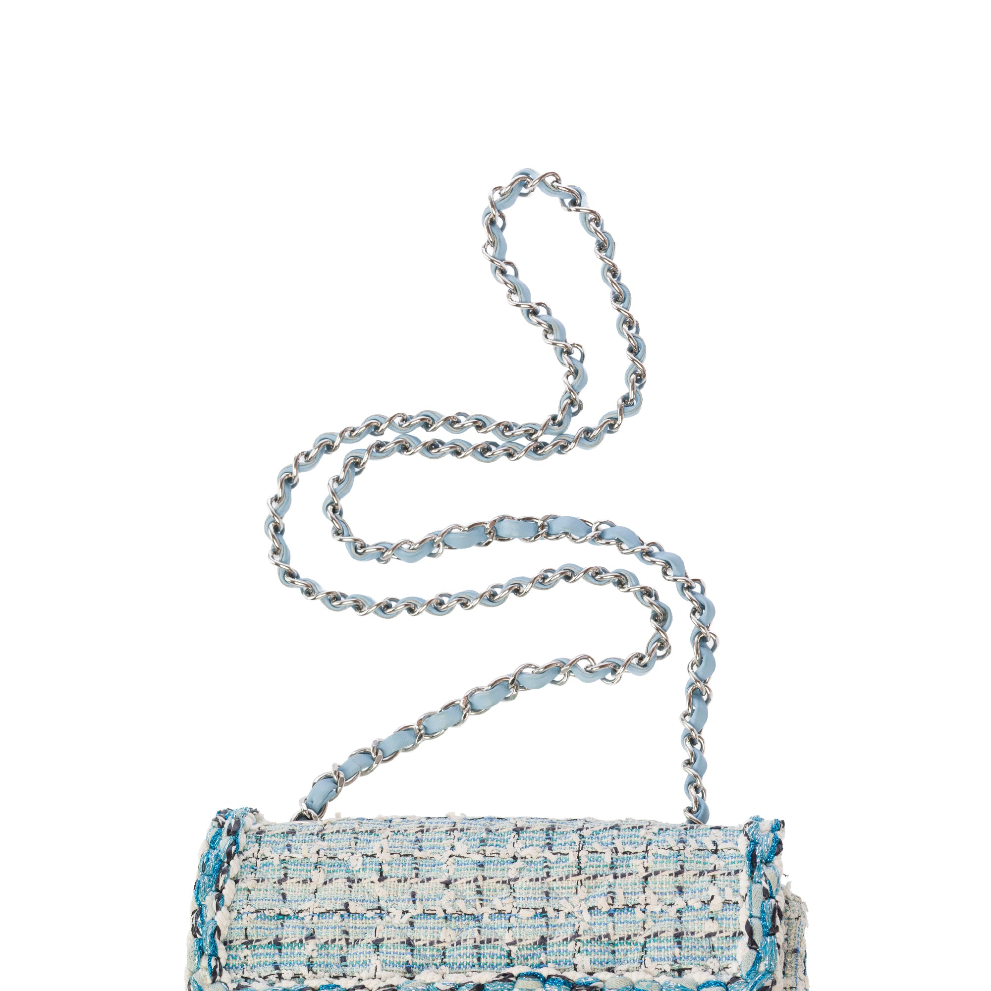 Sac CHANEL Timeless/Classique en Tweed Bleu - 103865