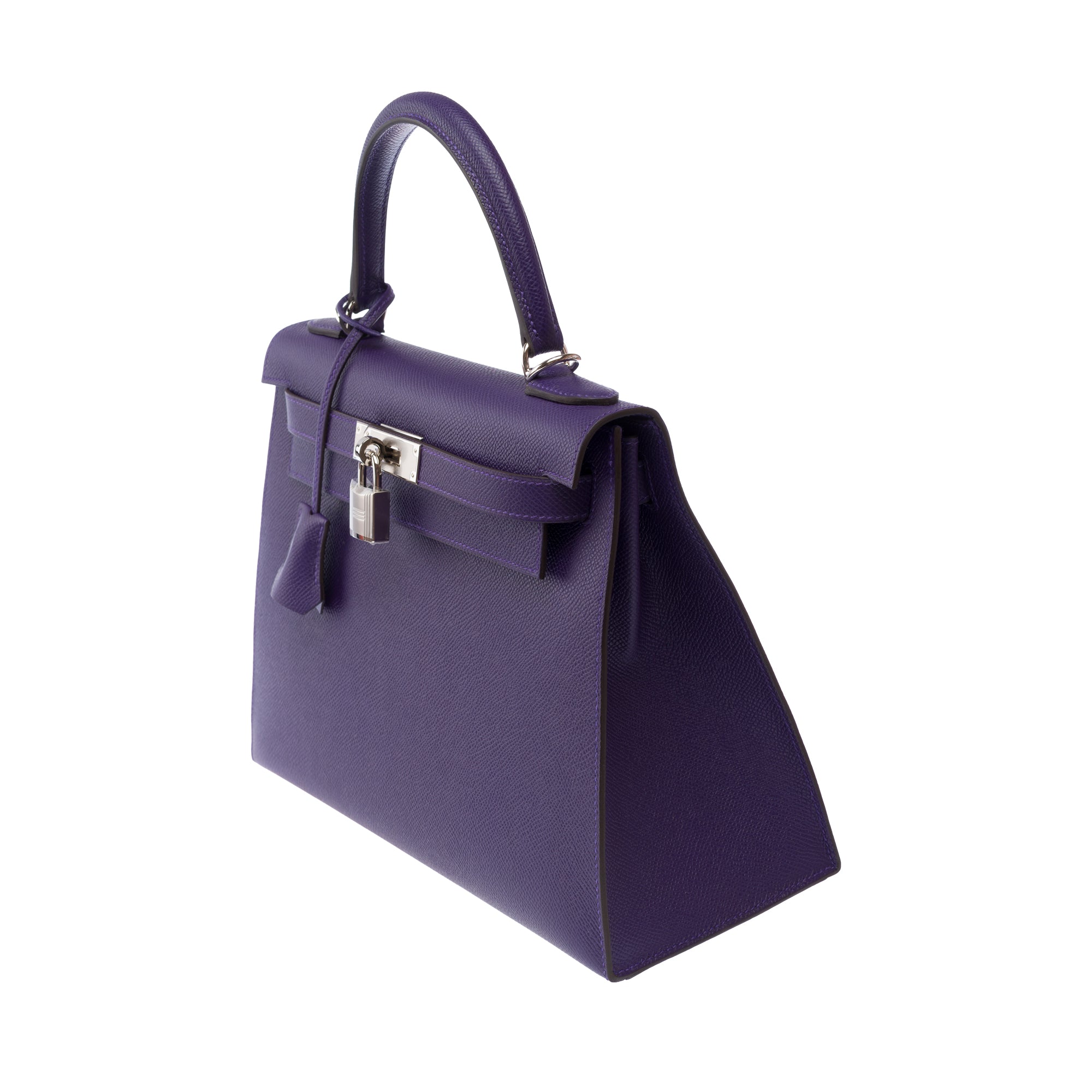Sac HERMES Kelly 28 en Cuir Violet - 103871