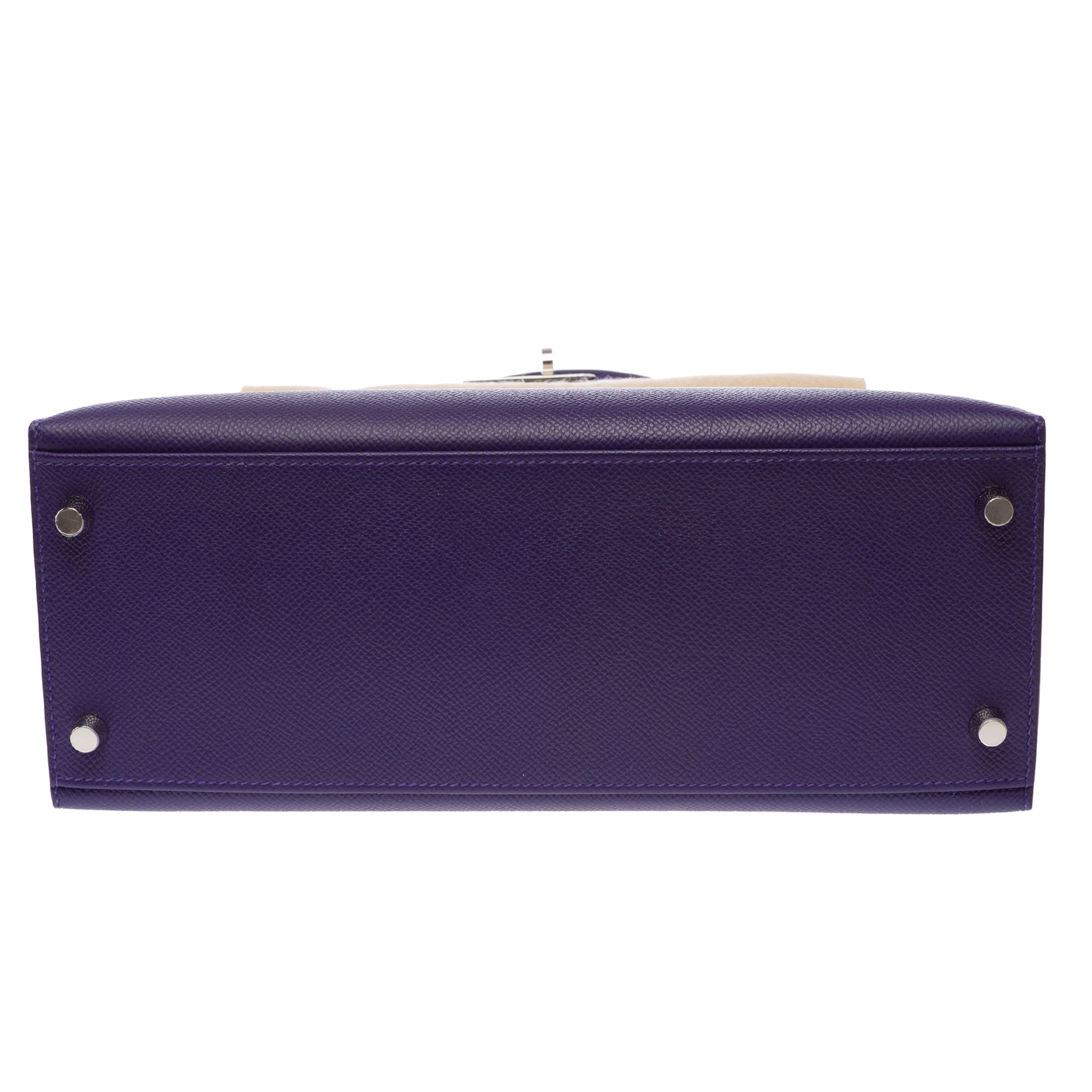 Sac HERMES Kelly 28 en Cuir Violet - 103871