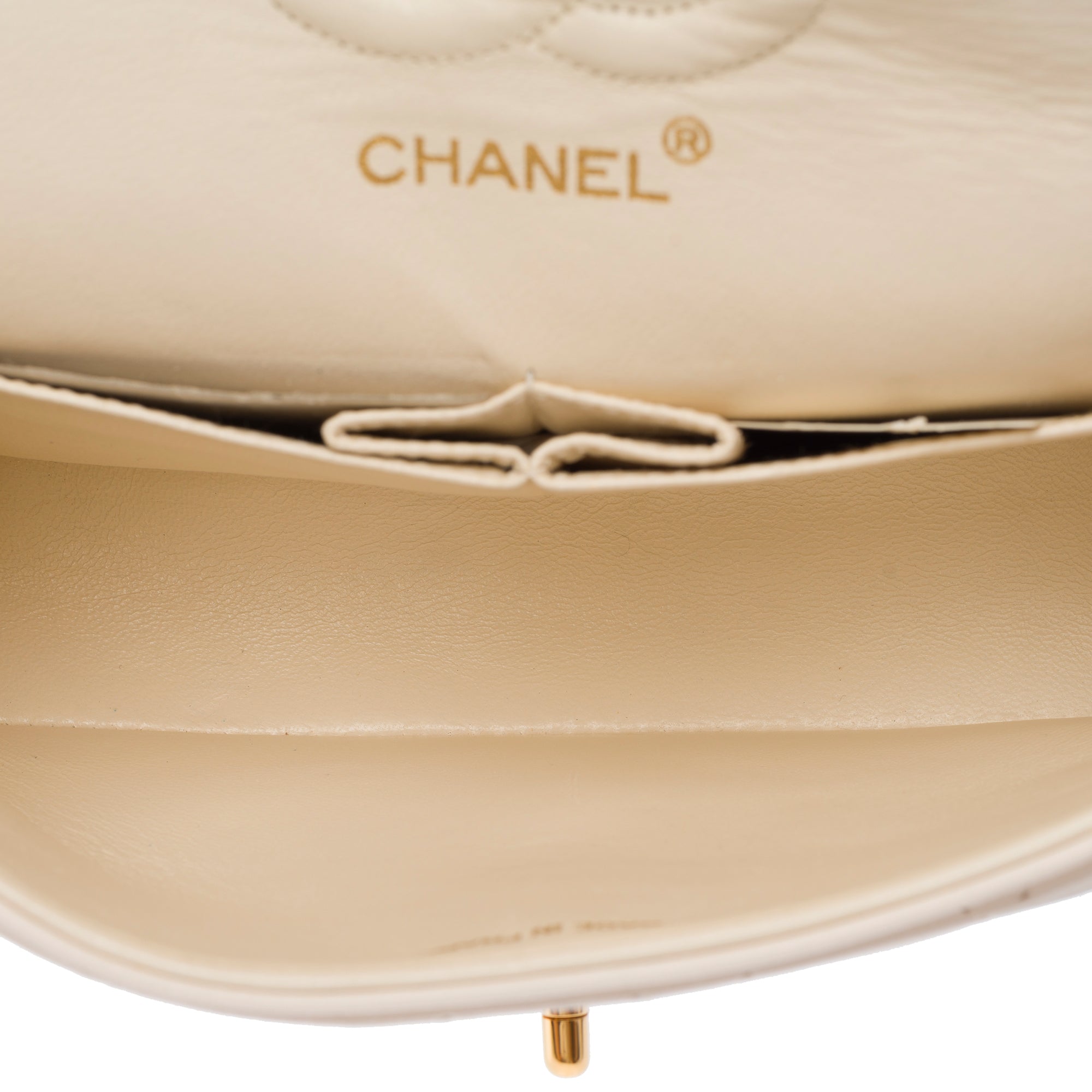 Sac CHANEL Timeless/Classique en Cuir Blanc - 103866