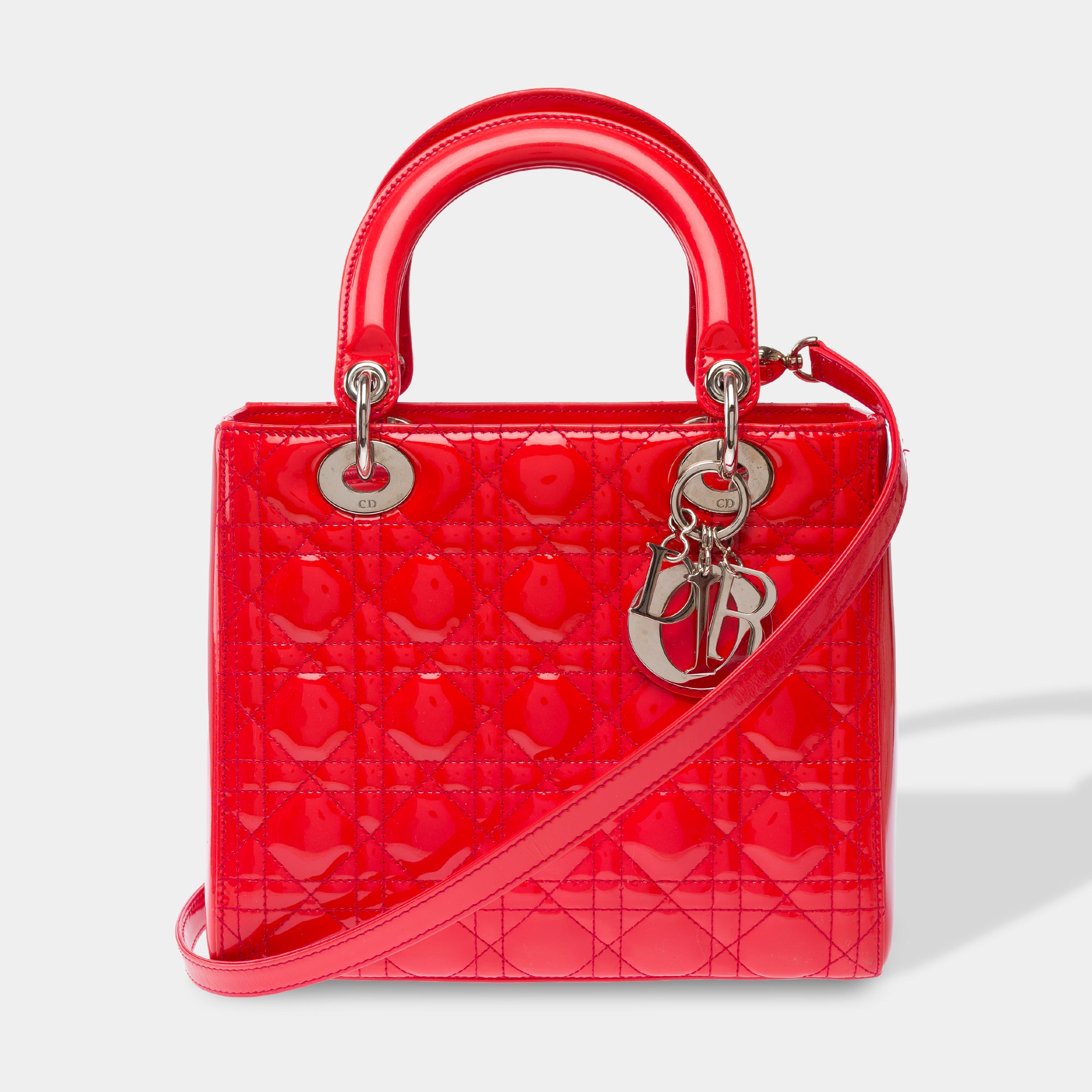 Sac DIOR Lady Dior en Cuir Rouge - 103867