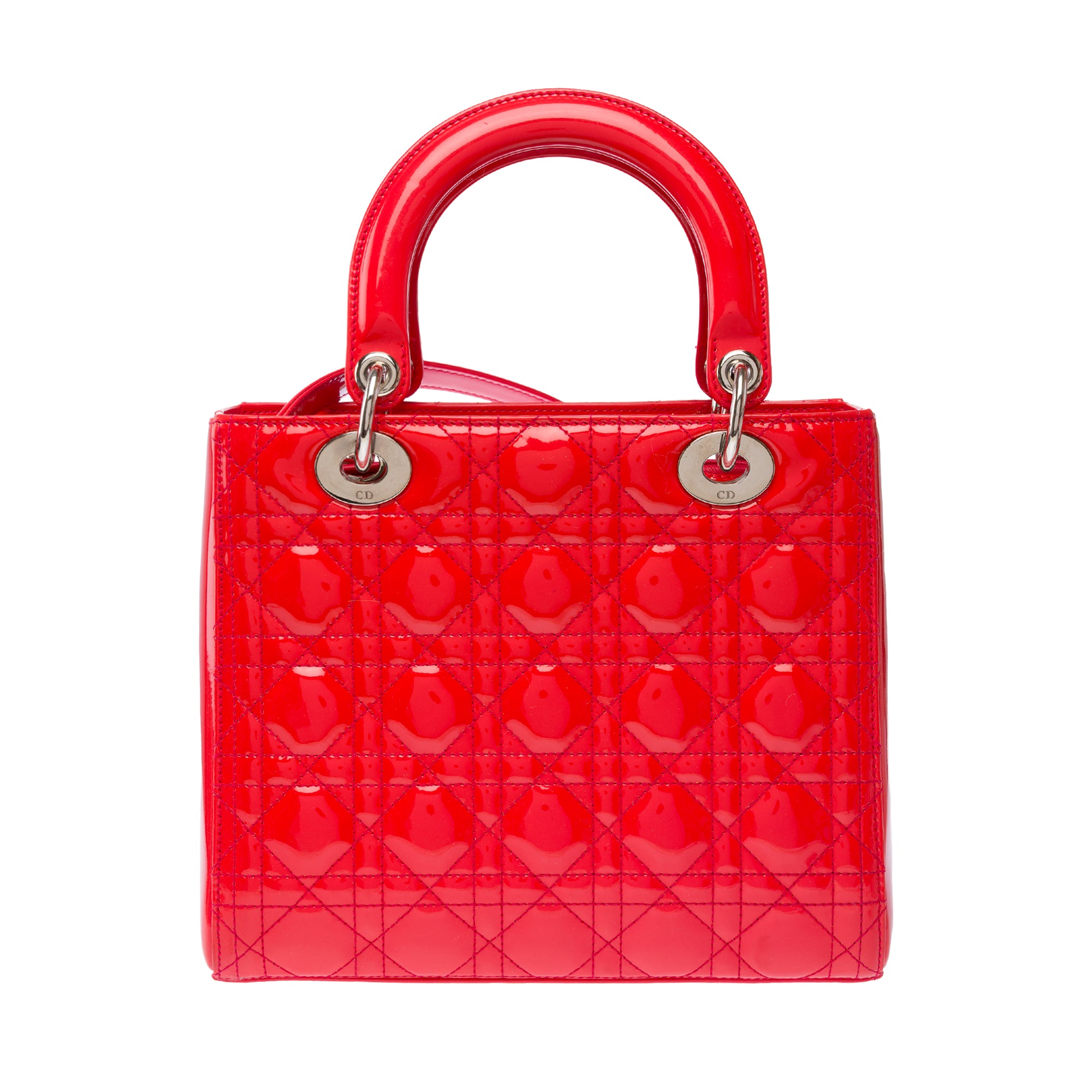 Sac DIOR Lady Dior en Cuir Rouge - 103867