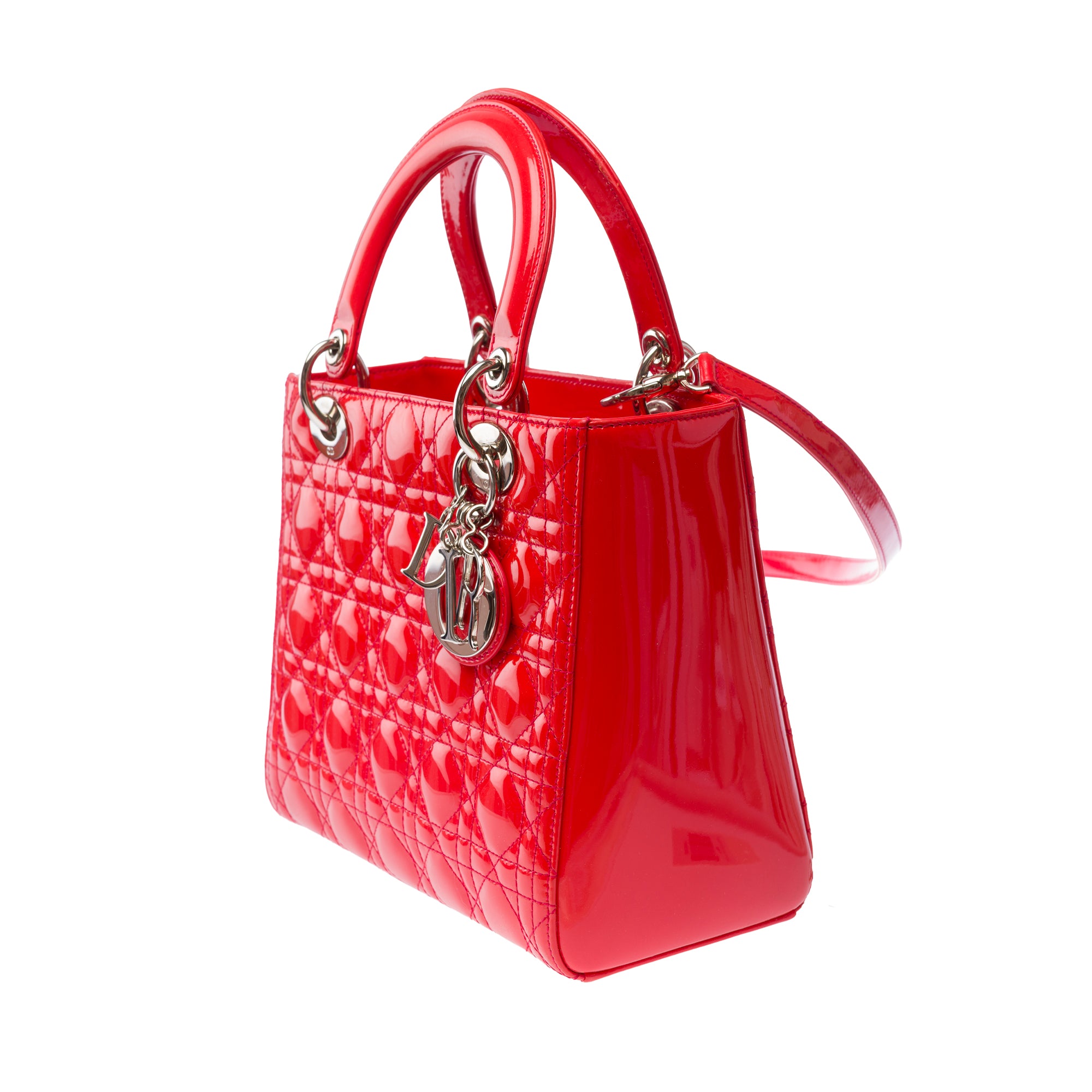 Sac DIOR Lady Dior en Cuir Rouge - 103867