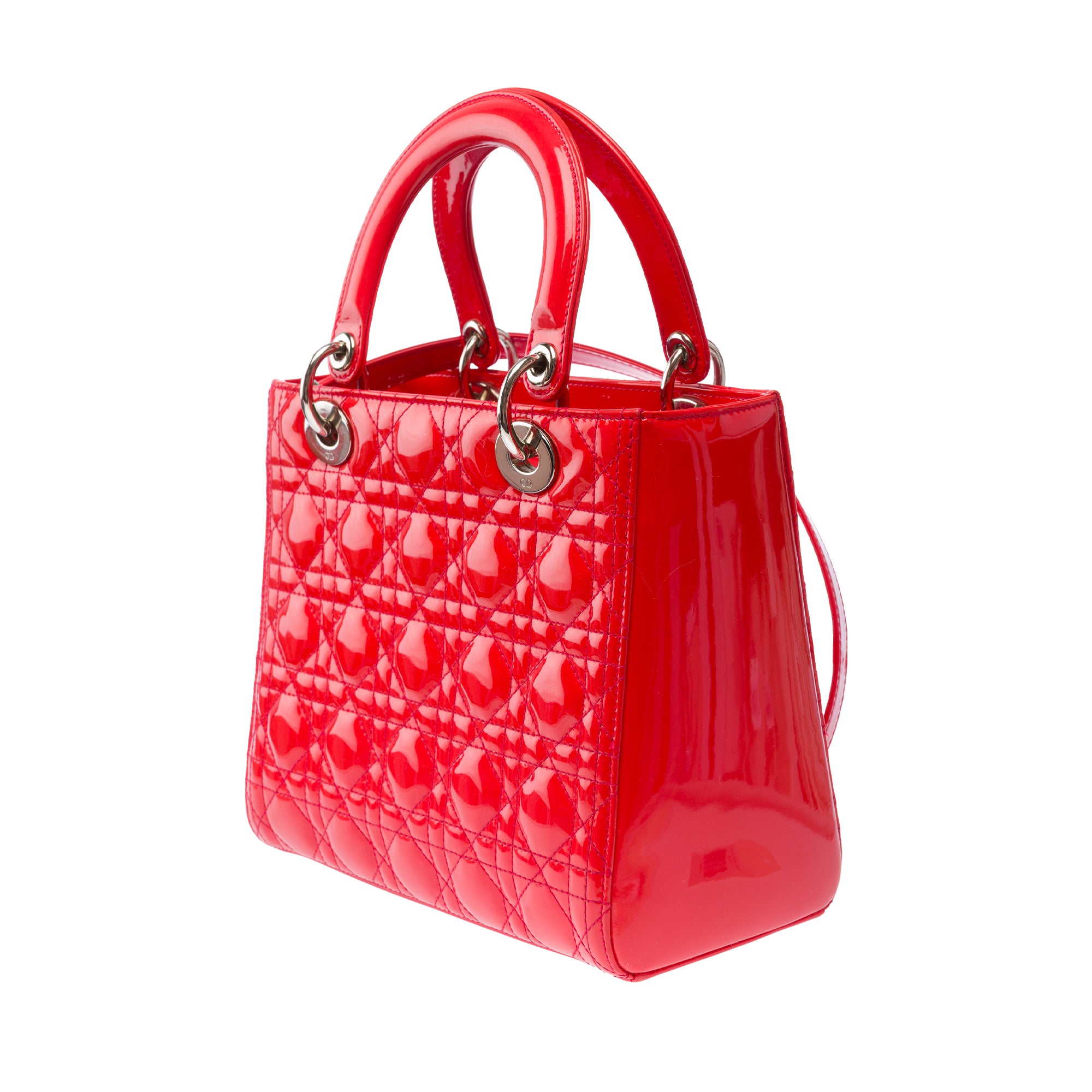 Sac DIOR Lady Dior en Cuir Rouge - 103867