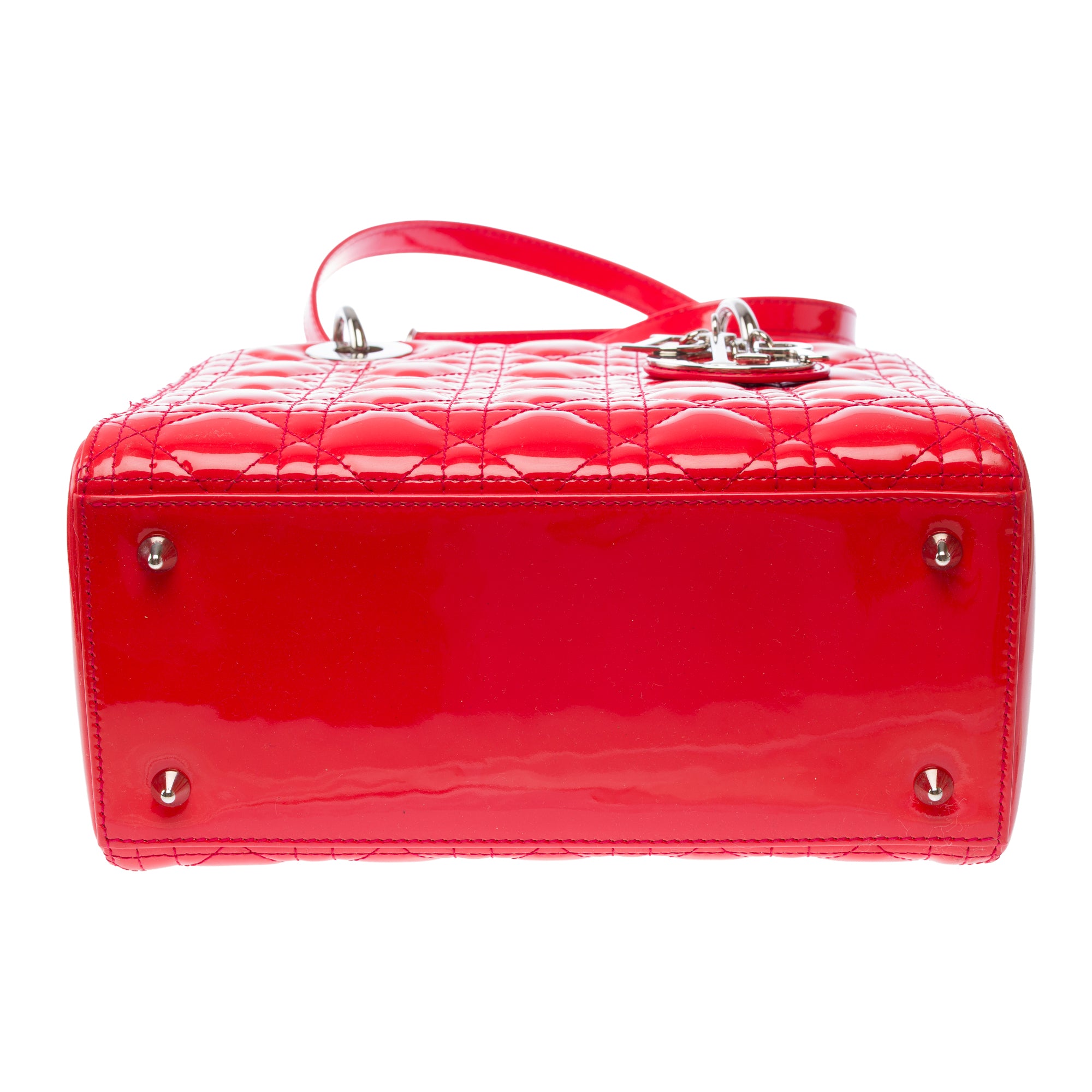 Sac DIOR Lady Dior en Cuir Rouge - 103867