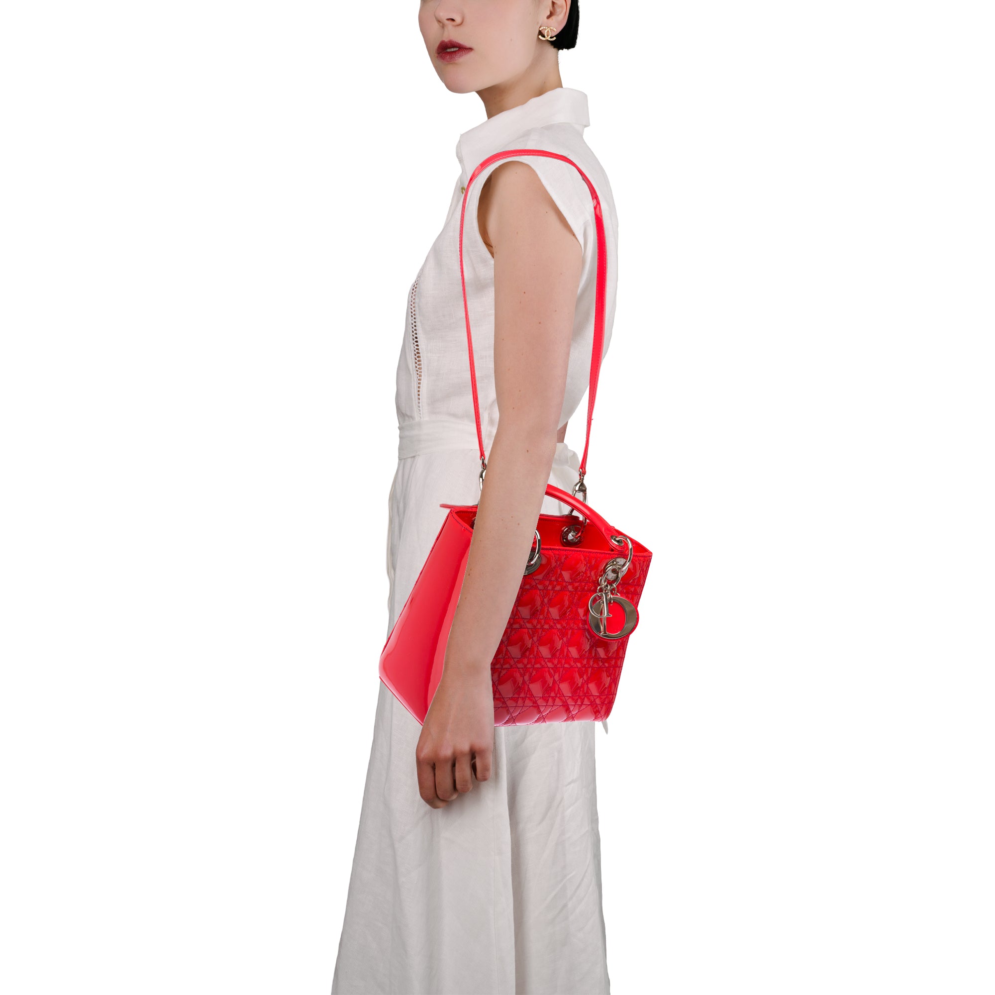 Sac DIOR Lady Dior en Cuir Rouge - 103867
