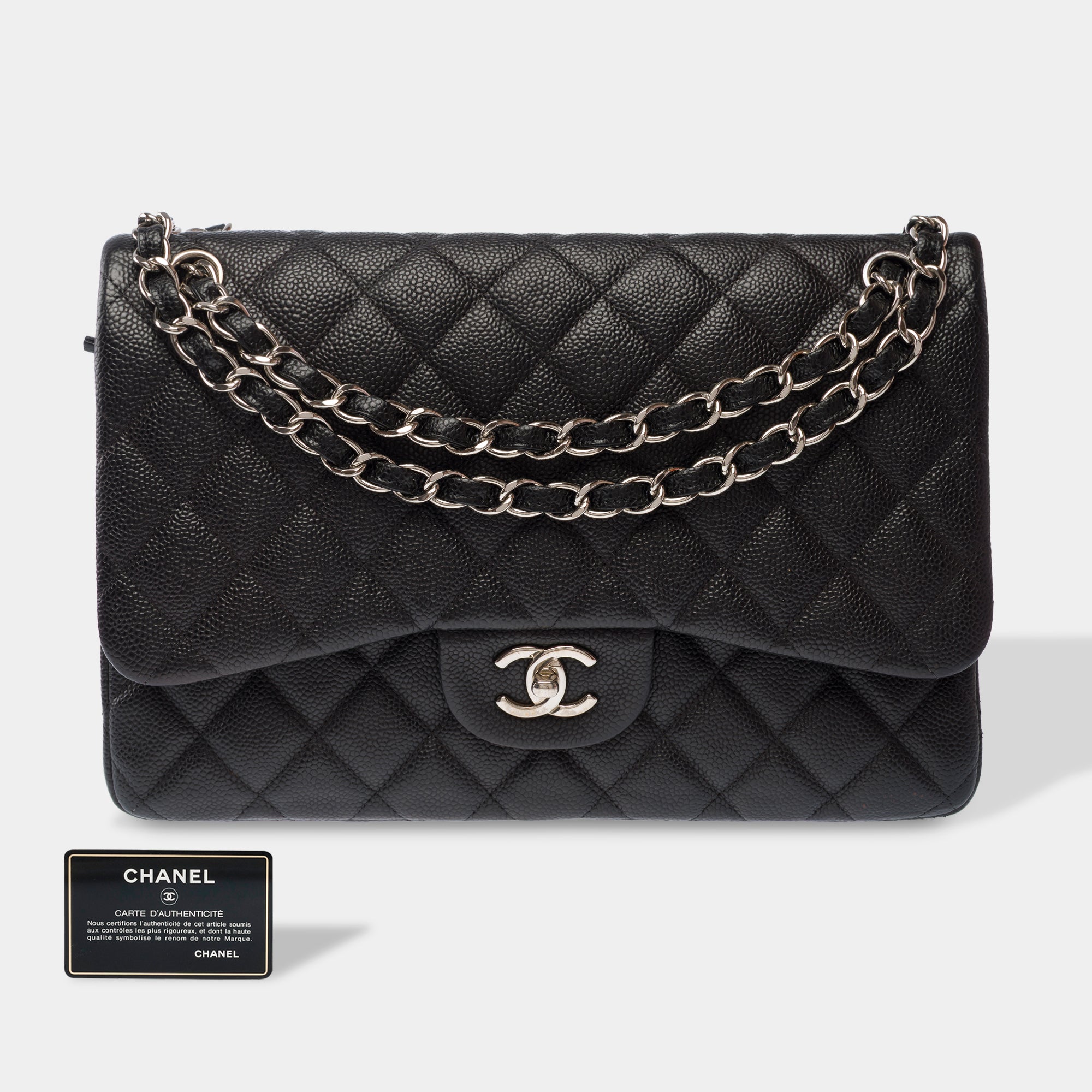 Sac CHANEL Timeless/Classique en Cuir Noir - 103868