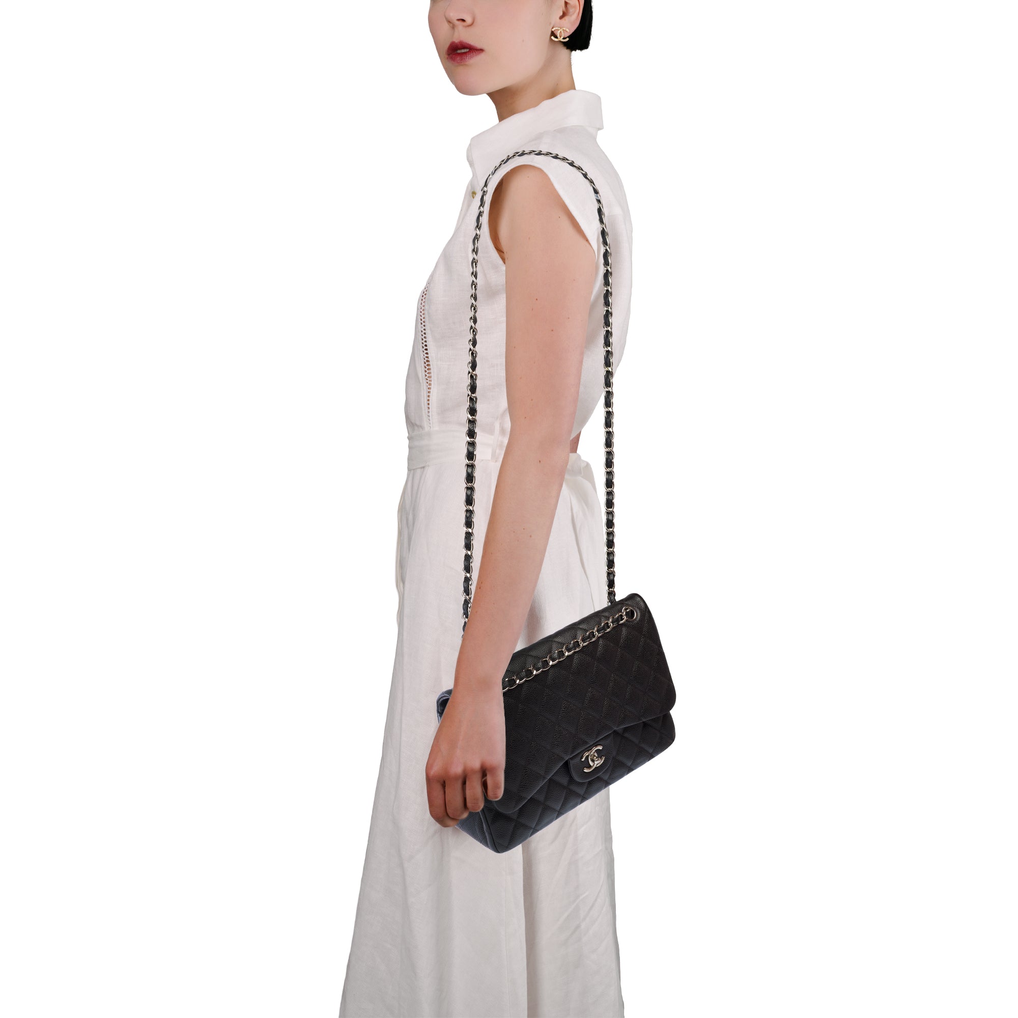 Sac CHANEL Timeless/Classique en Cuir Noir - 103868