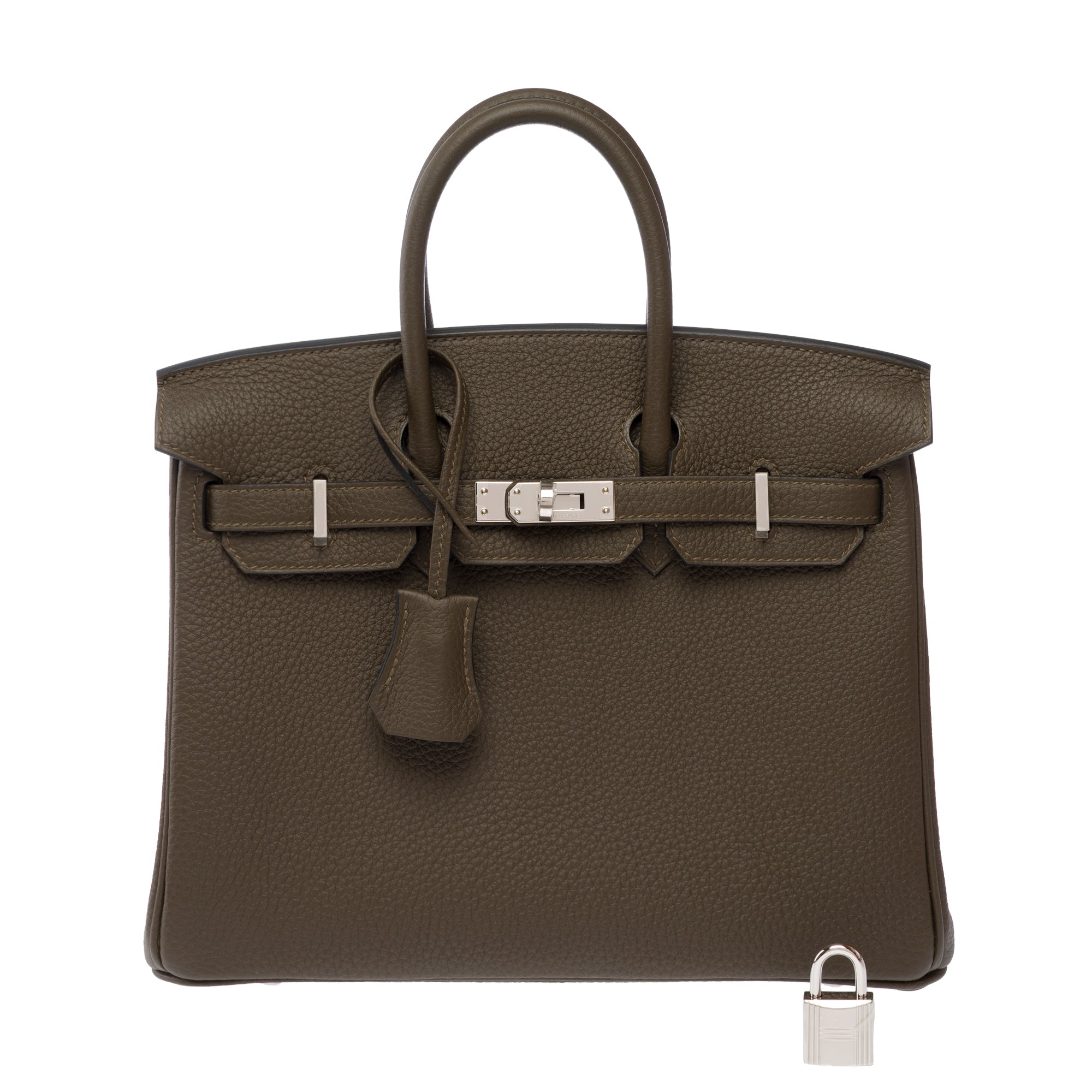 Sac HERMES Birkin 25 en Cuir Vert - 103874