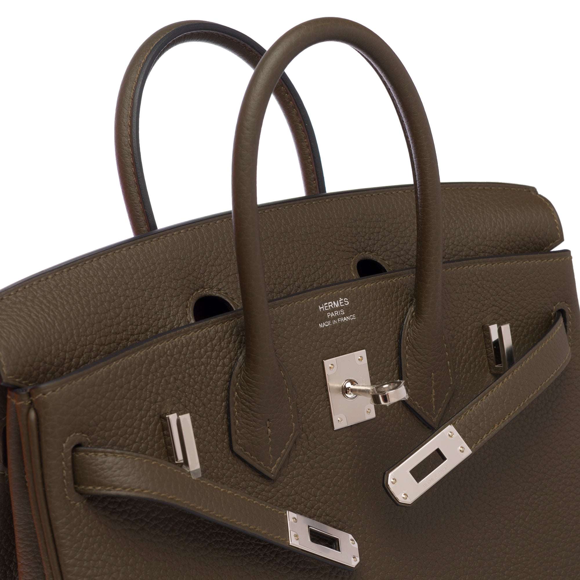 Sac HERMES Birkin 25 en Cuir Vert - 103874