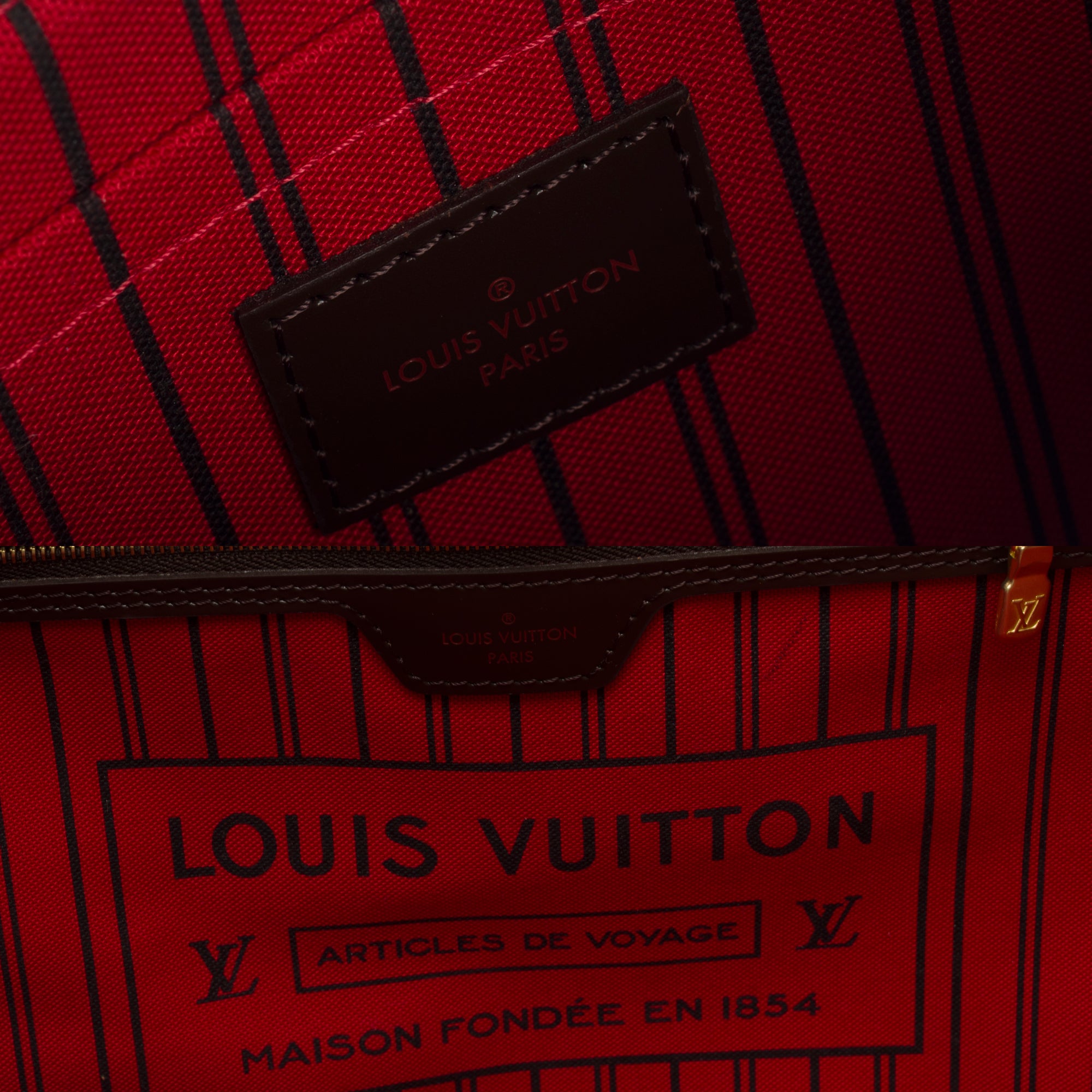 Sac LOUIS VUITTON Neverfull en Toile Marron - 103852