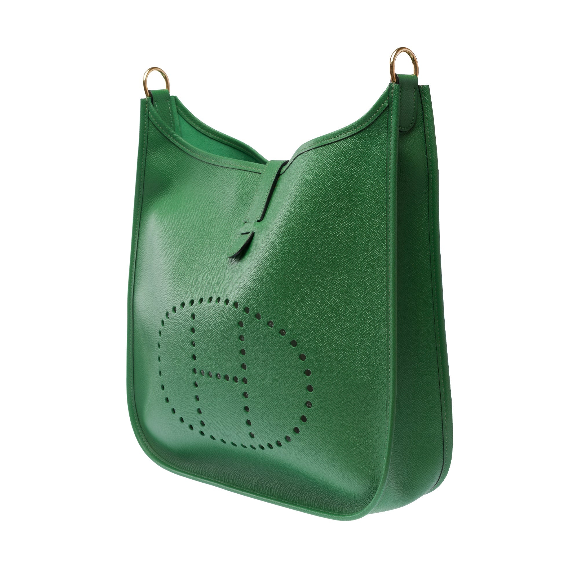 Sac HERMES Evelyne en Cuir Vert - 103861